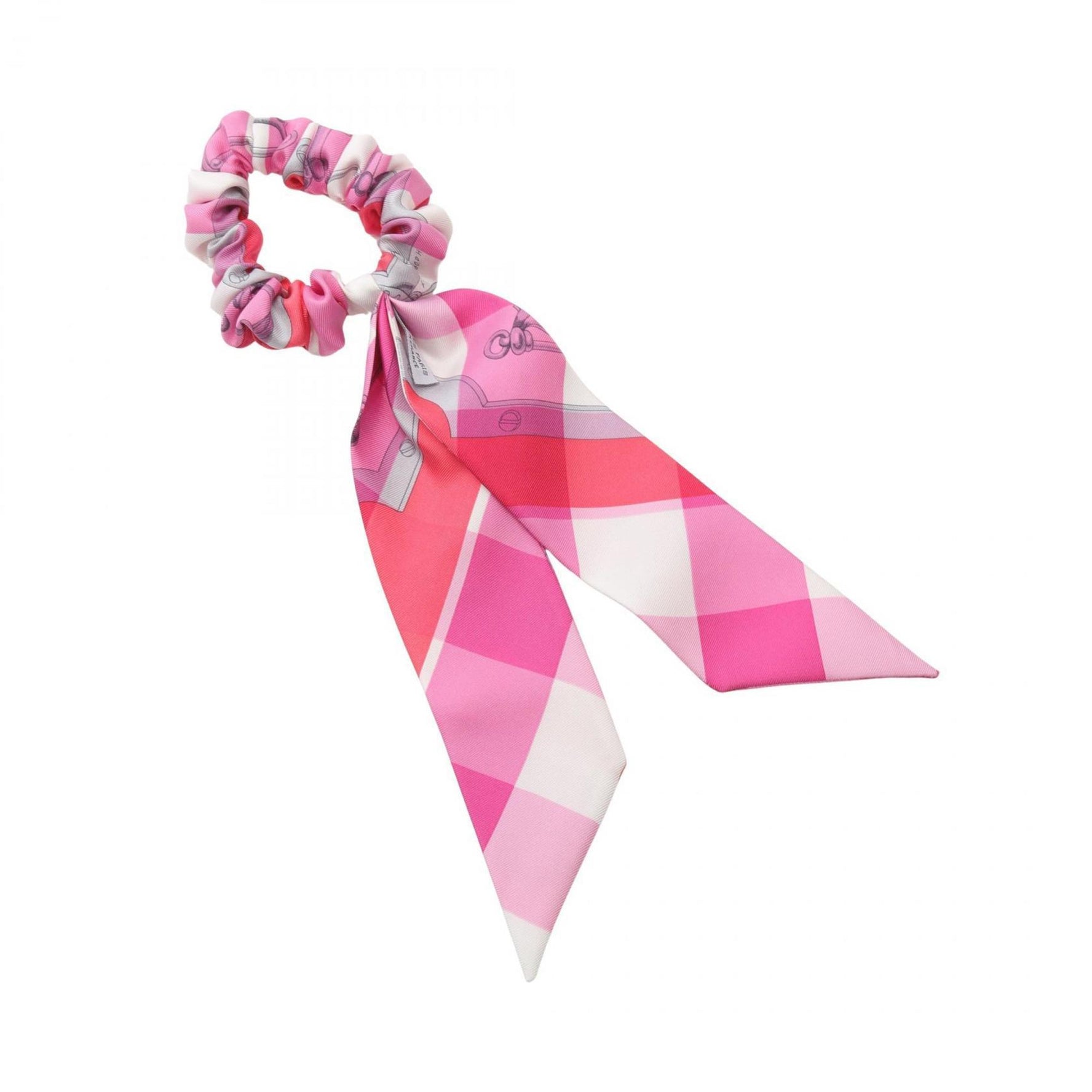 Hermes Hermès Bella Mors et Gourmettes Silk Scrunchie Accessory Pink/Multicolor