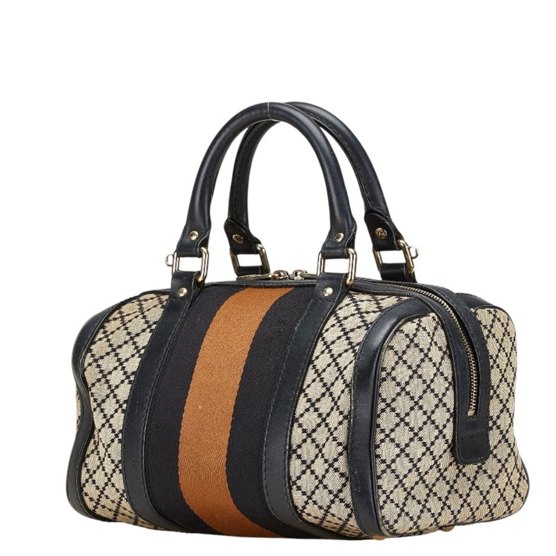 Gucci Diamante Handbag Beige Multicolor Canvas Leather