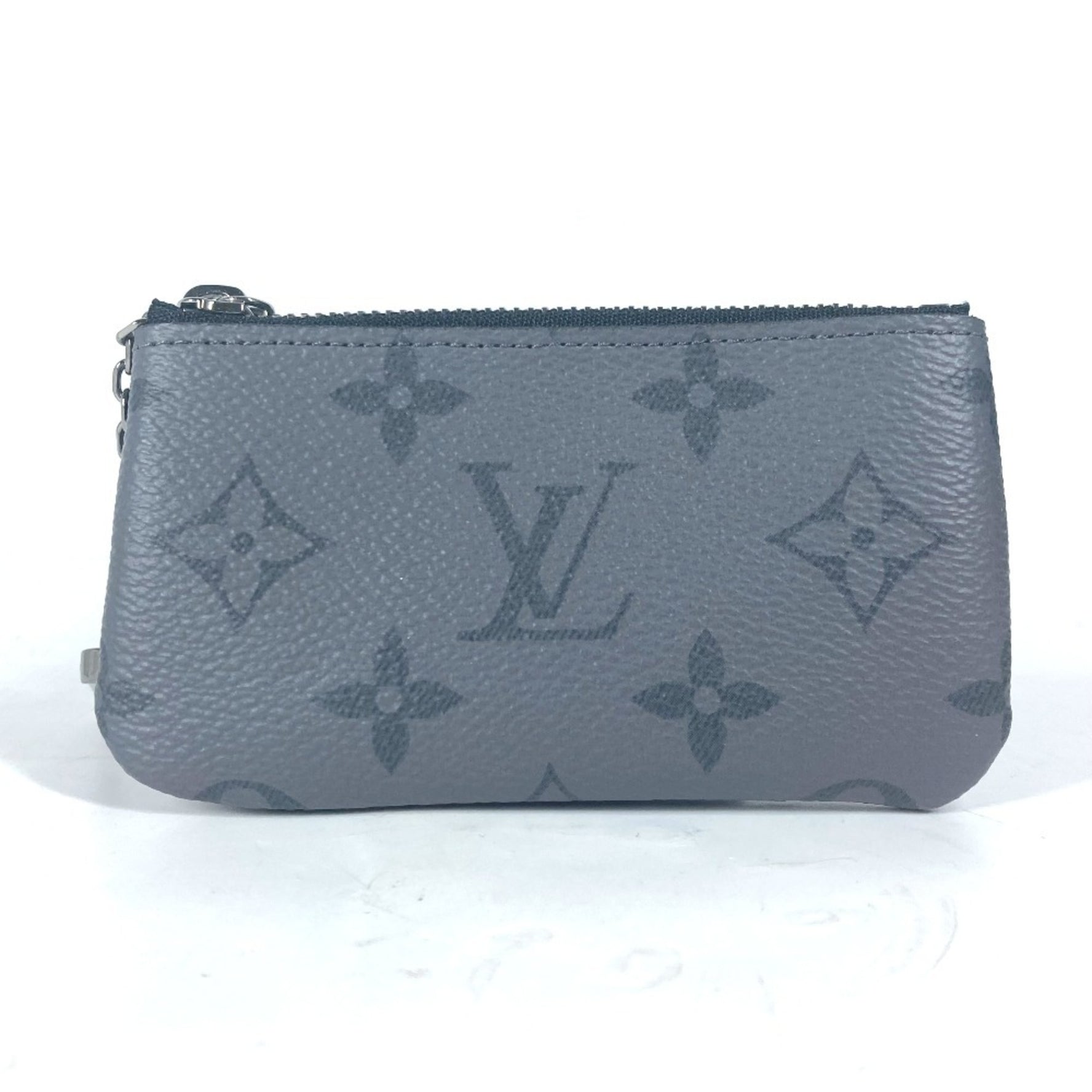 Louis Vuitton Monogram Eclipse Pochette Clef Coin Purse Wallet Wallet/Coin Case Canvas