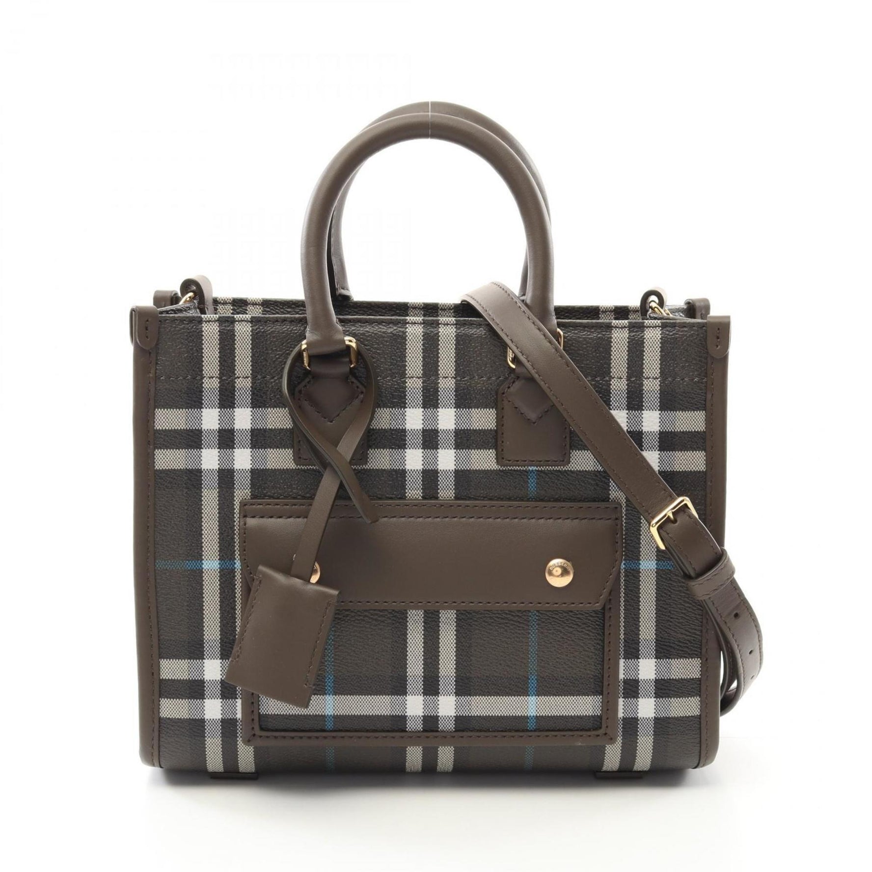 Burberry MN FREYA TOTE Tote bag Coated canvas Leather Green White Black