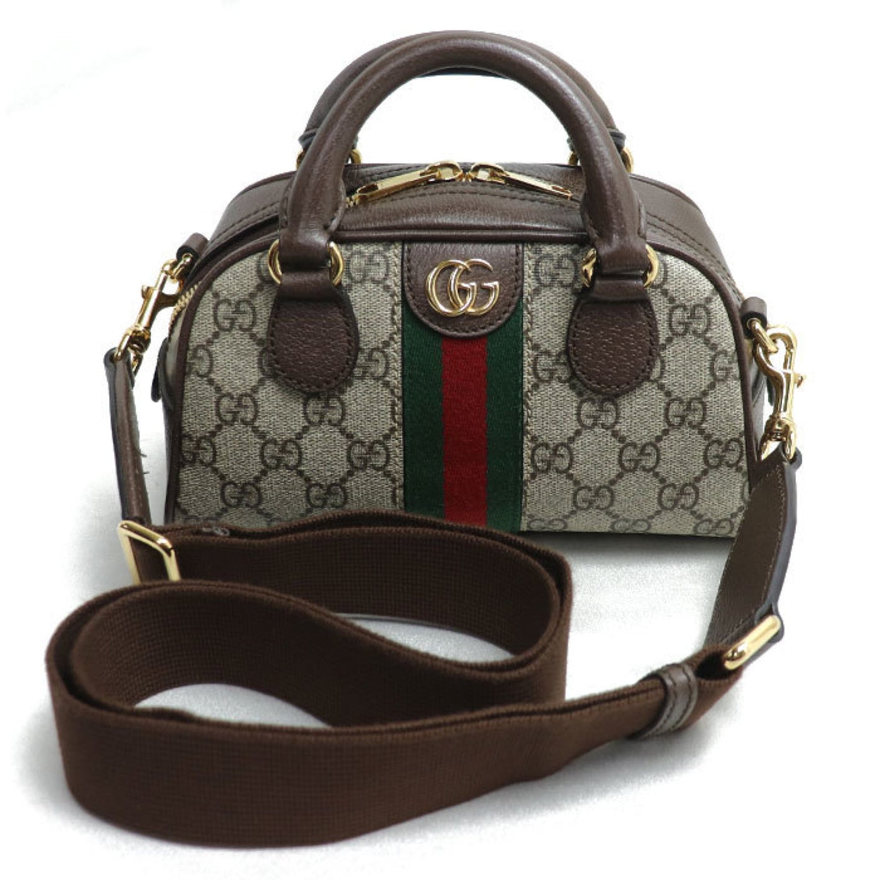GUCCI Ophidia Shoulder Bag Beige/Ebony 8746