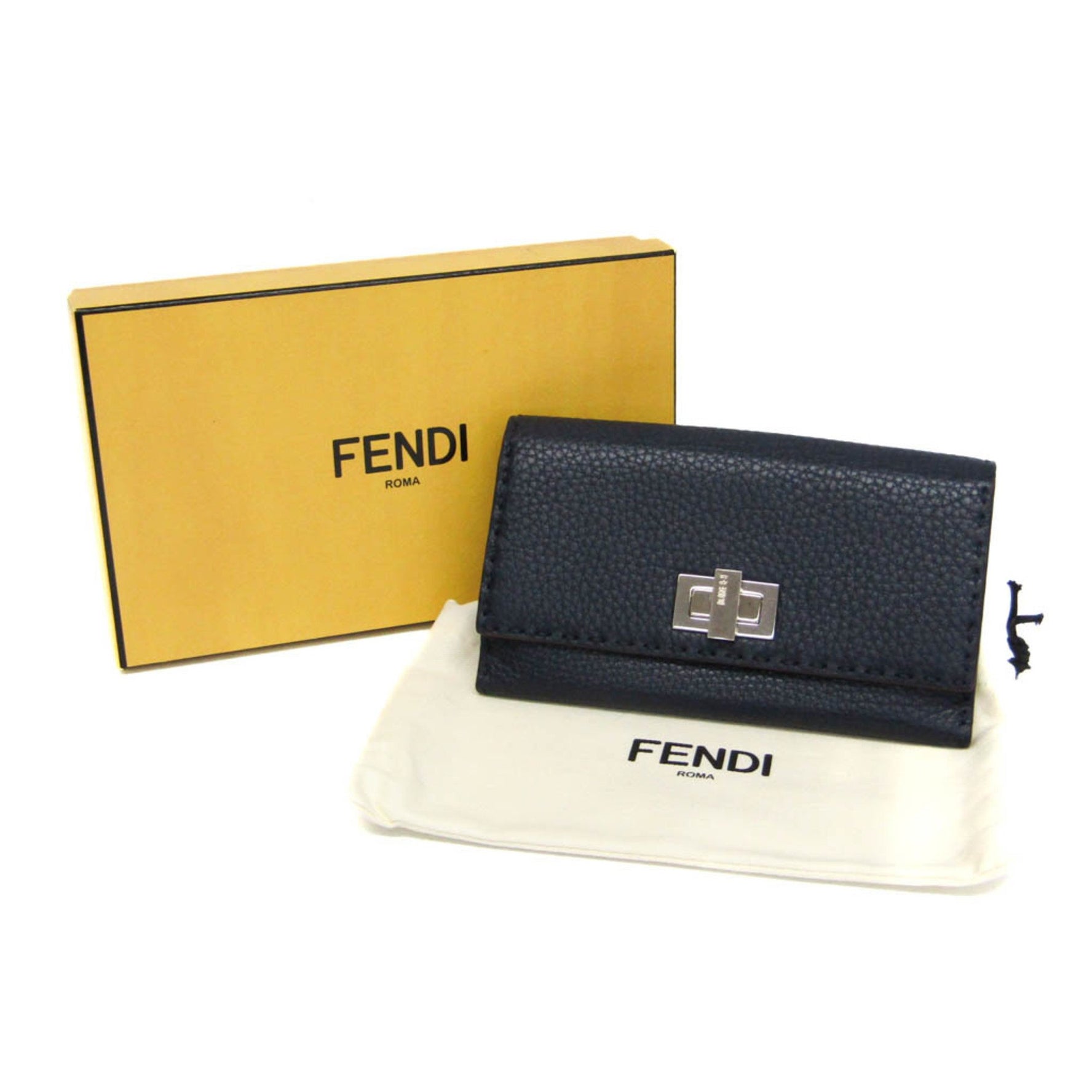 Fendi Selleria PEEKABOO Calfskin Long Wallet (bi-fold)