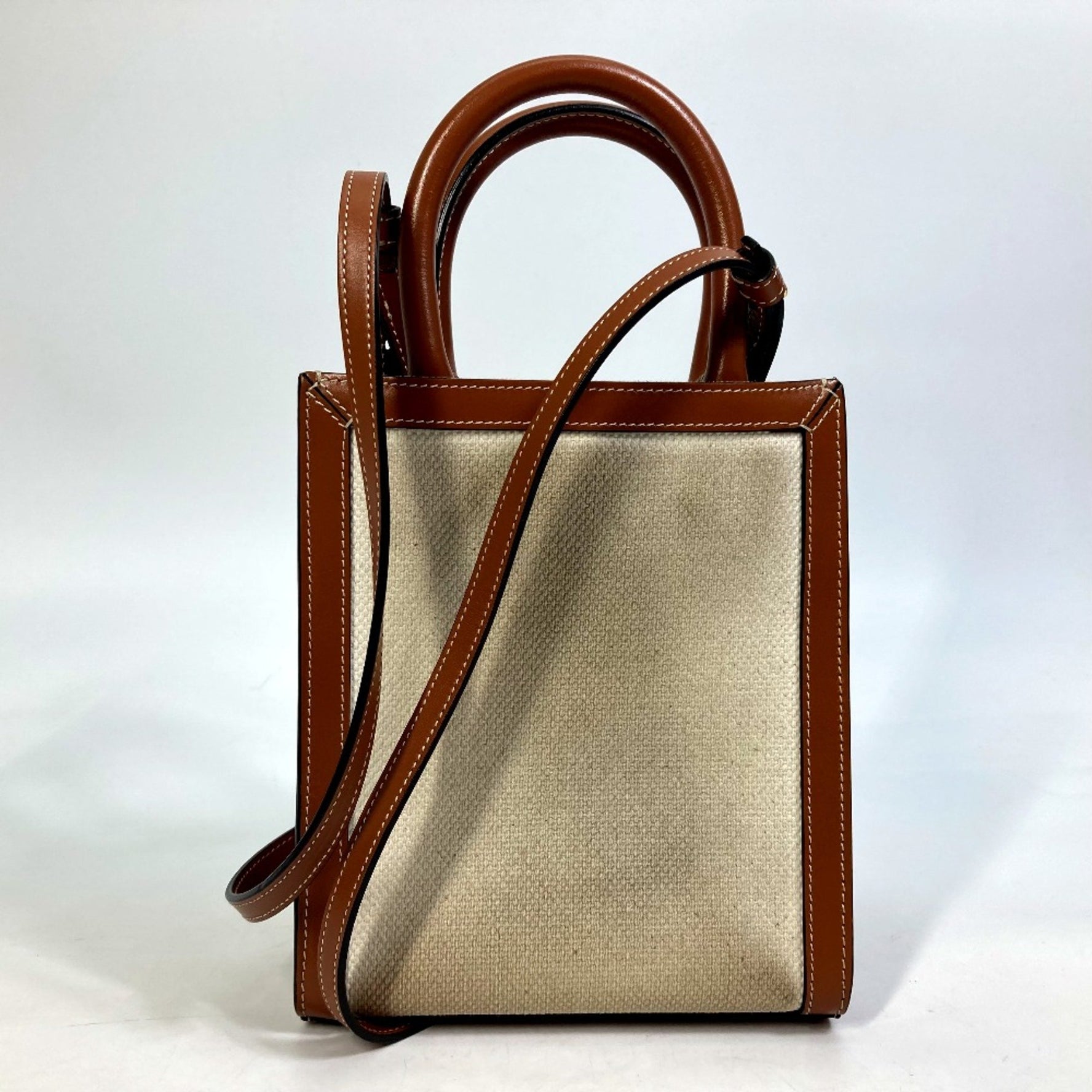 CELINE Carriage Bag Shoulder Bag natural