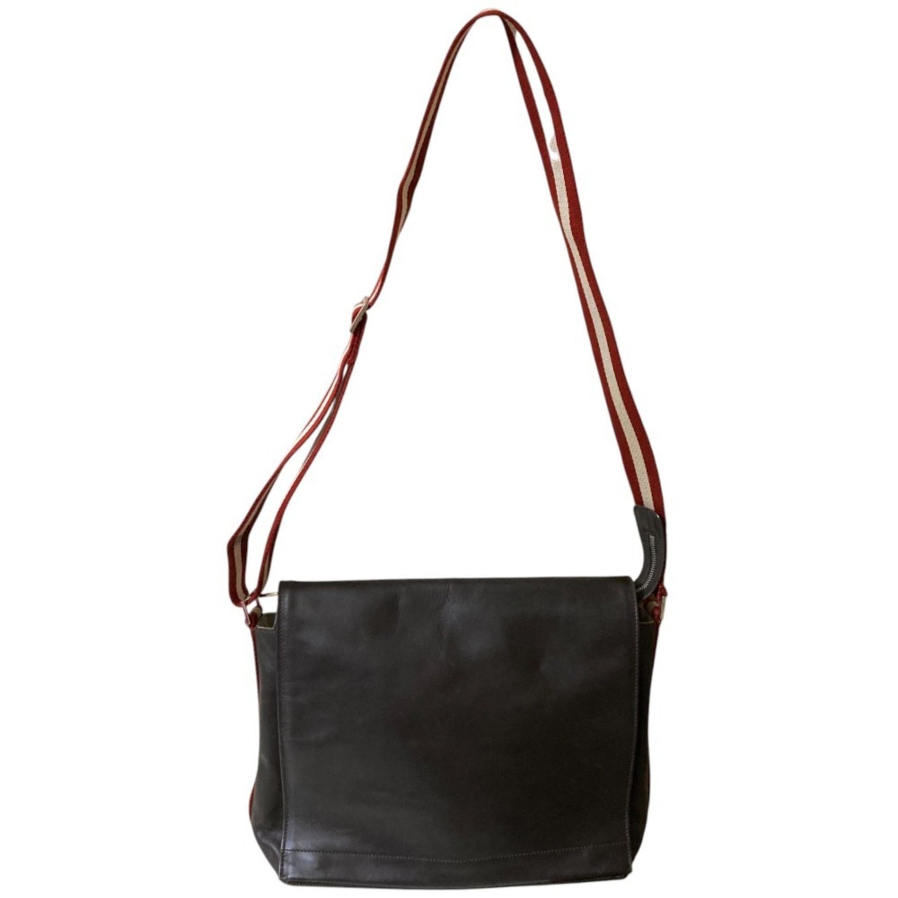 BALLY Striped Strap Leather Shoulder Bag