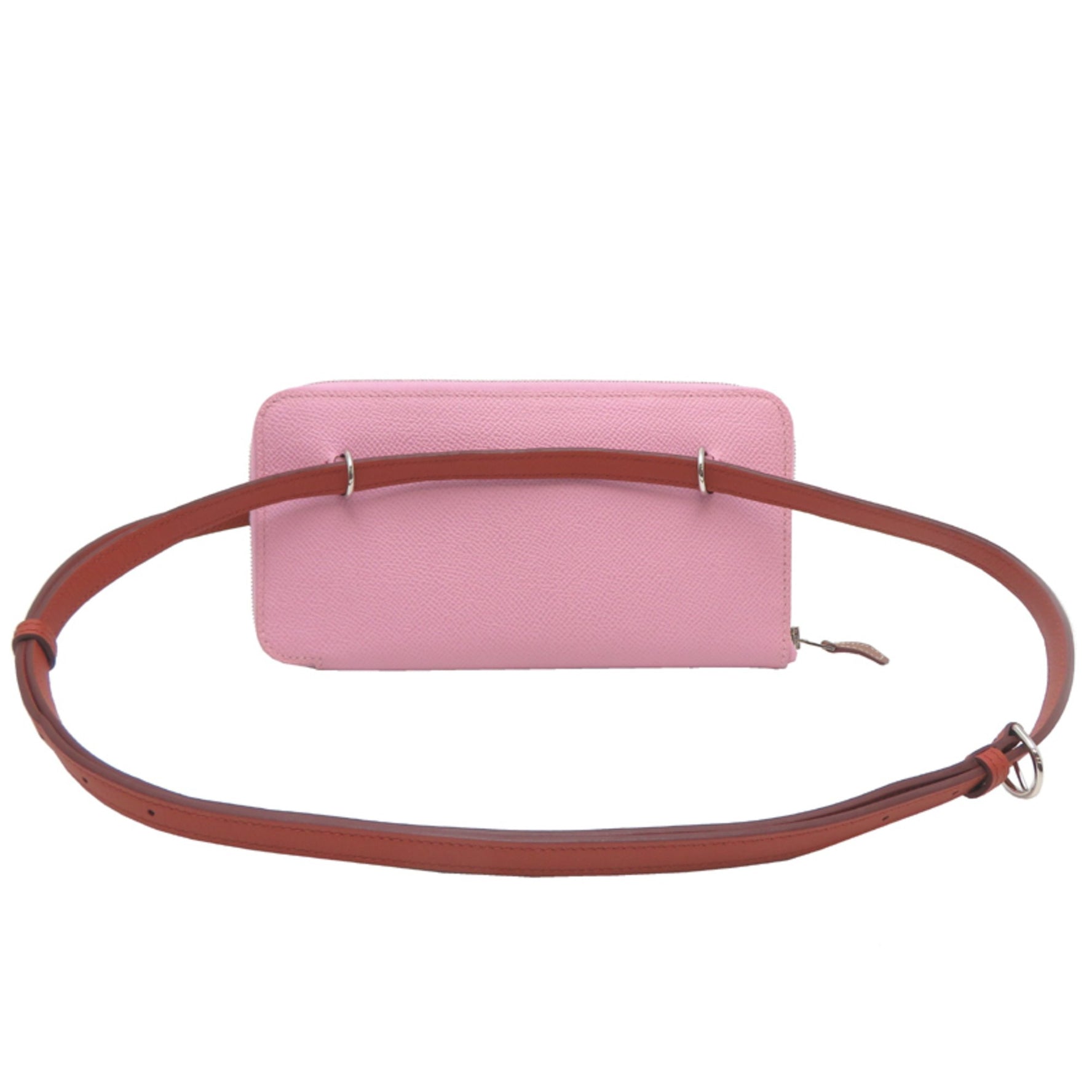 Hermes Hermès Nouveau To Go Zip B Stamp Shoulder Bag Swift Mauve Sylvestre x Lime Cuivre