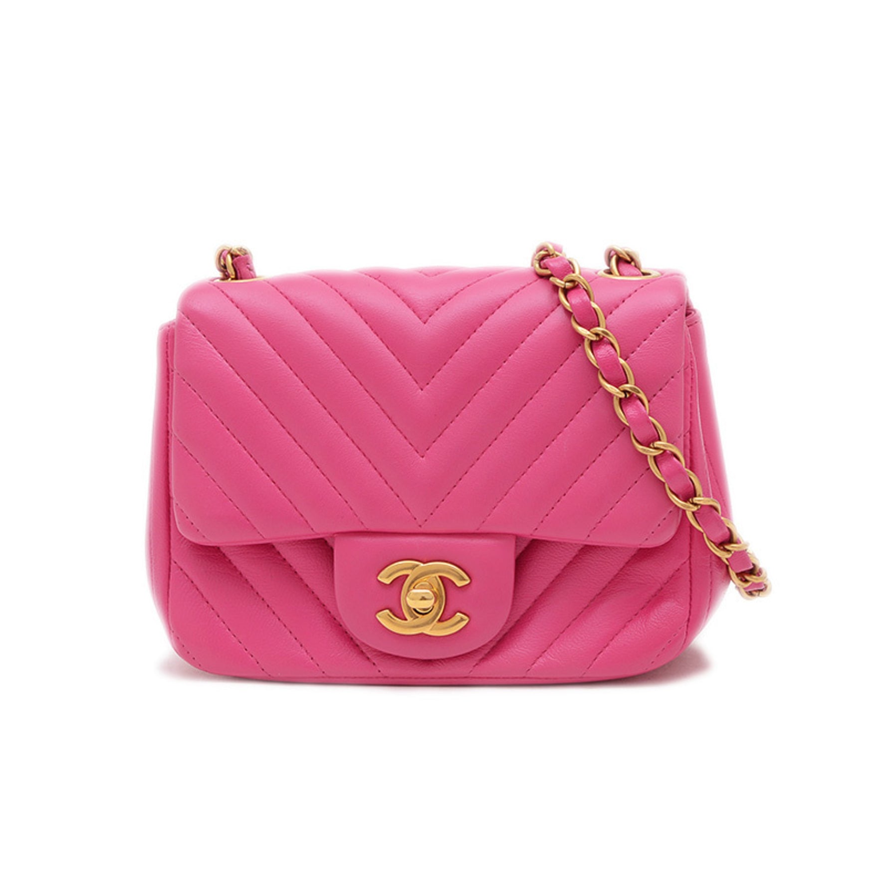 Chanel Chevron Mini Chain Shoulder Bag in Lambskin BP