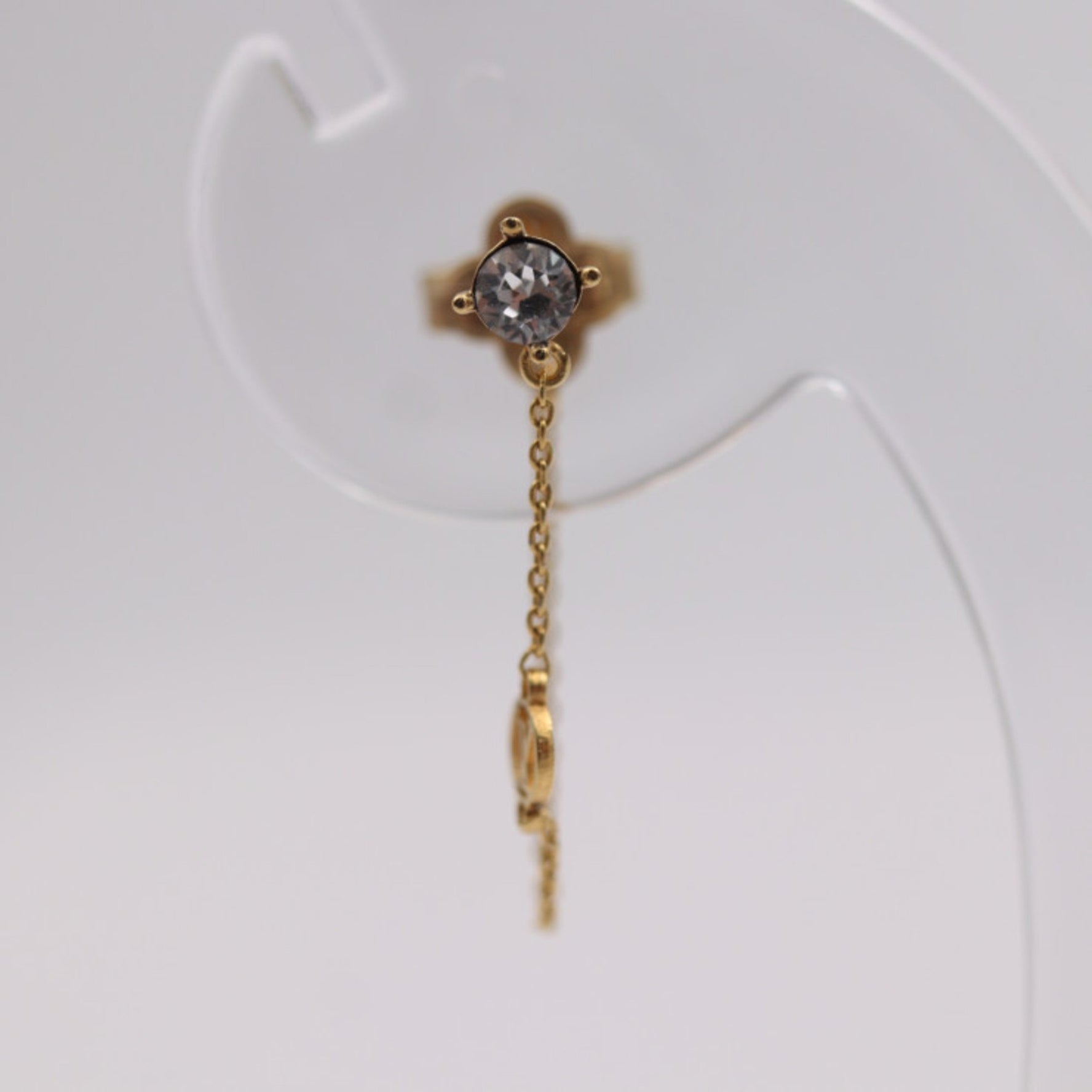 Louis Vuitton Boucle de Reuil Petit Earrings Metal Rhinestone Monogram Flower LV Circle Ear