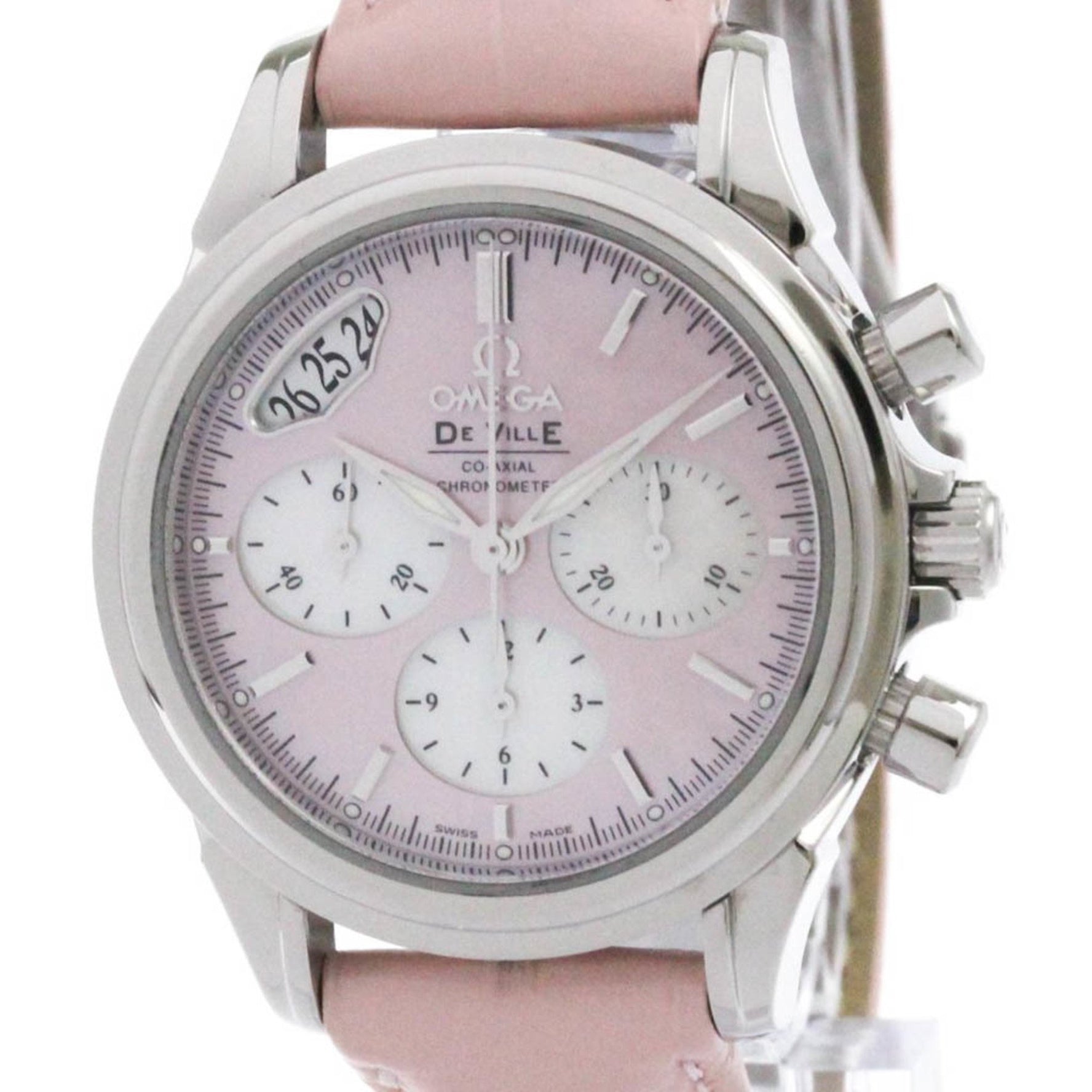 OMEGA De ville Co-axial Chronograph MOPDial Watch 4878.74.34 Polished