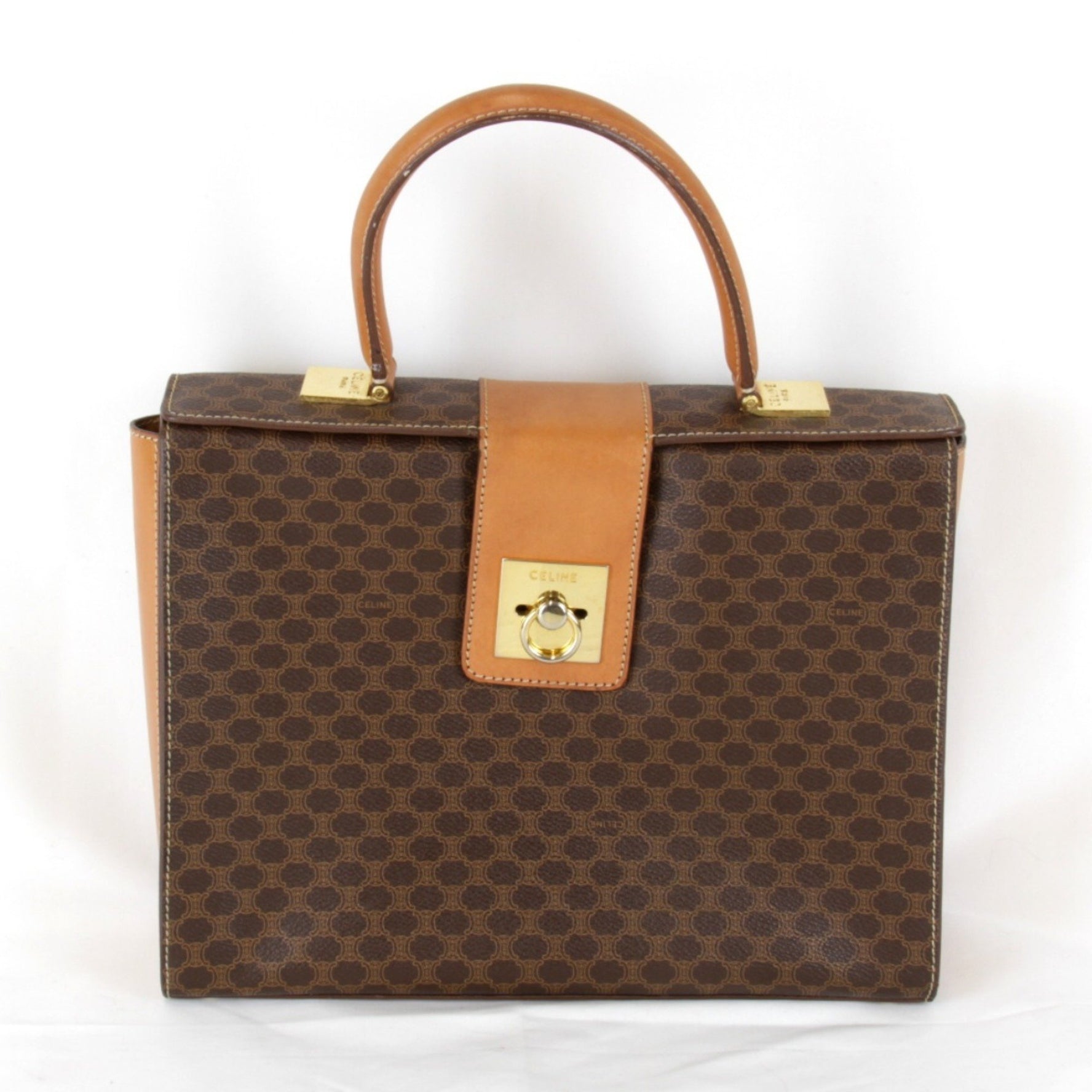 CELINE Macadam handbag leather