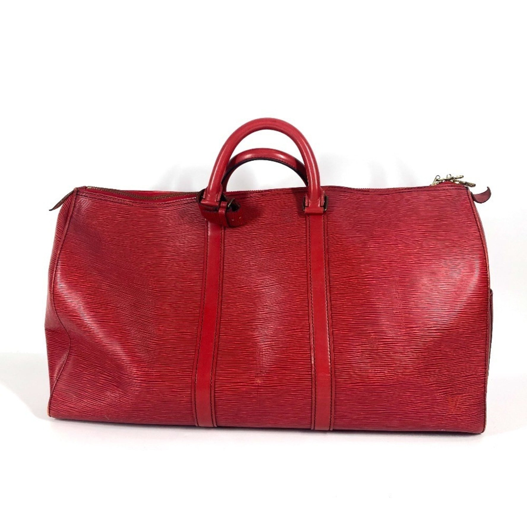 Louis Vuitton Epi Keepall 50 Travel Bag, Handbag, Boston Leather, Castilian Red, Red