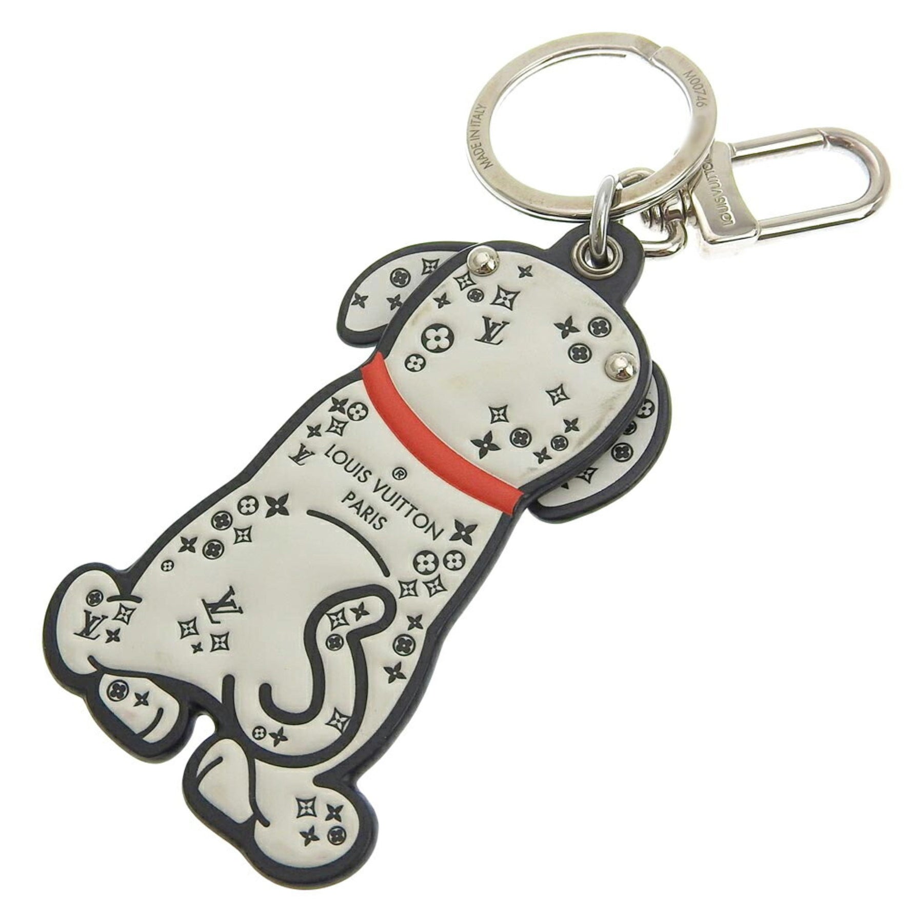 Louis Vuitton Porte Cle LV Dalmatian Monogram Keychain Charm Dog
