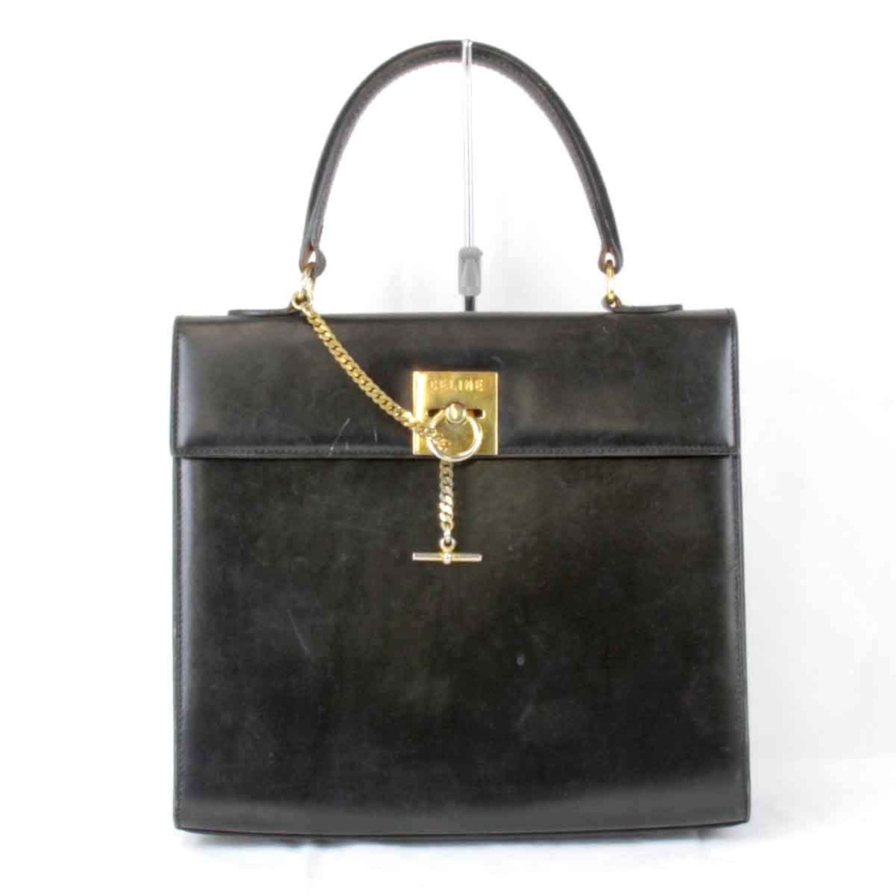 CELINE Mantell Gancini handbag leather