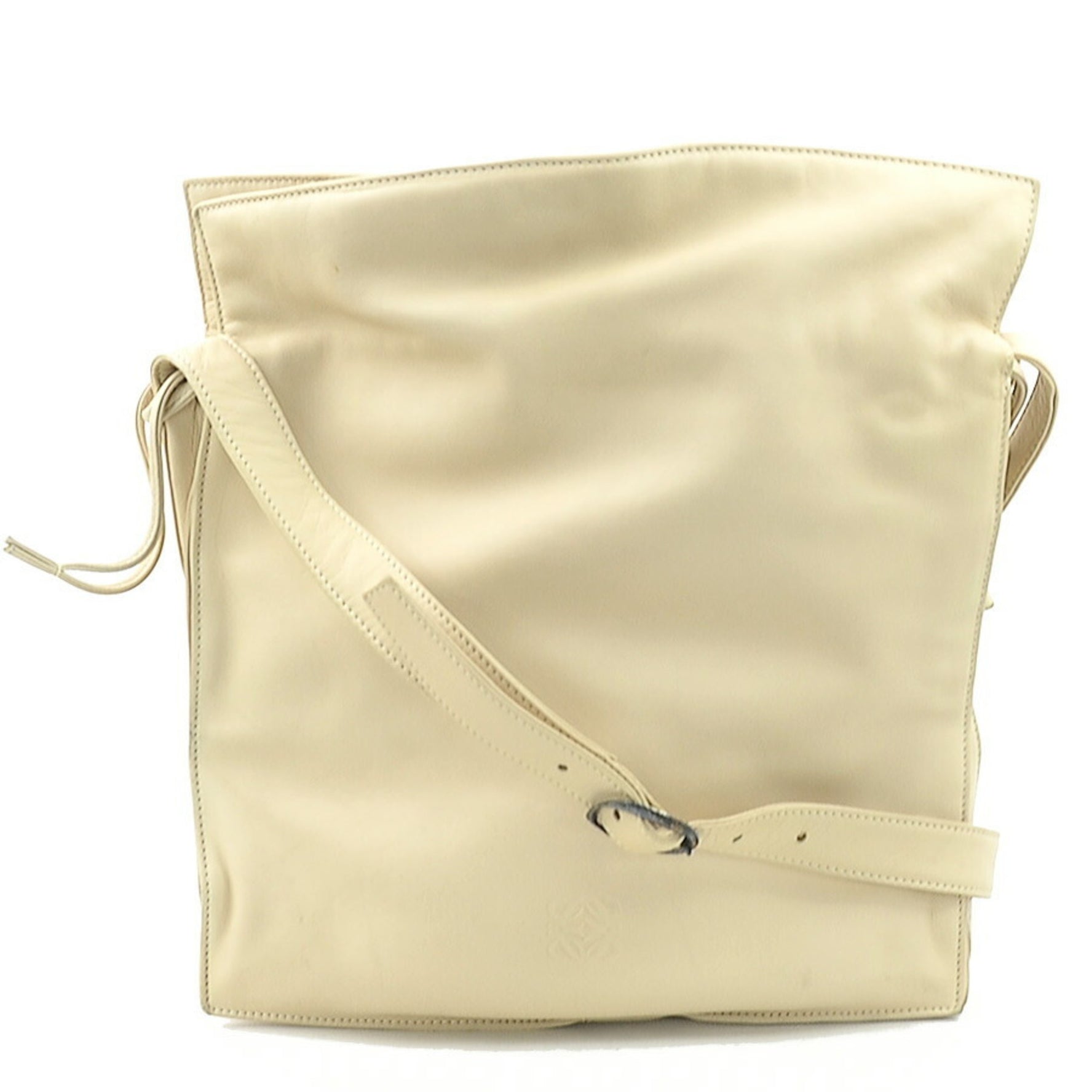 LOEWE Shoulder Bag Anagram Leather Light Beige