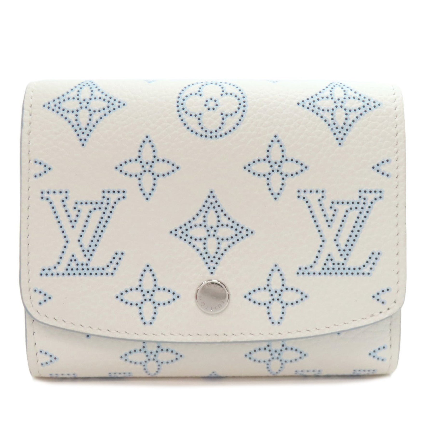 Louis Vuitton Portefeuille Iris Compact Japan Exclusive Bi-fold Wallet Mahina Leather Ladies