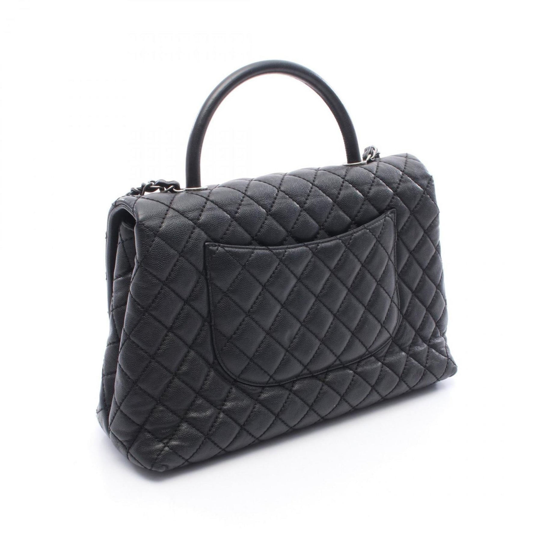 CHANEL Matelasse Coco Handle Handbag, Calfskin Leather