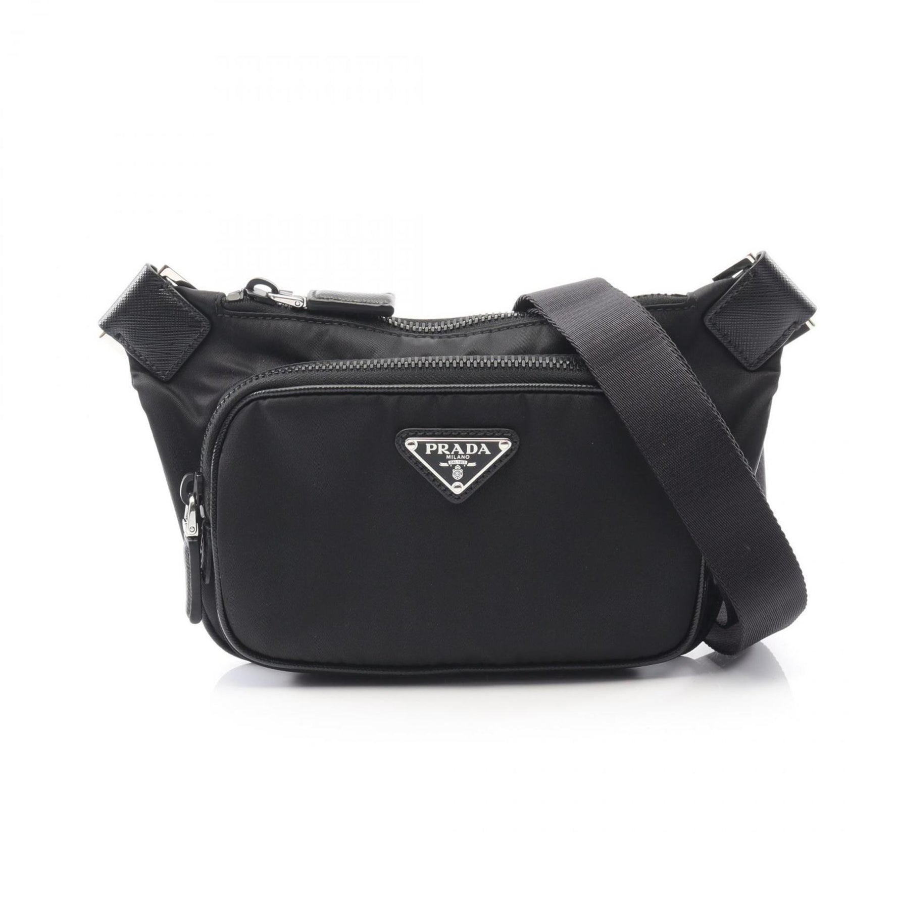 Prada Re-Nylon Shoulder Bag in Saffiano Leather and Nylon