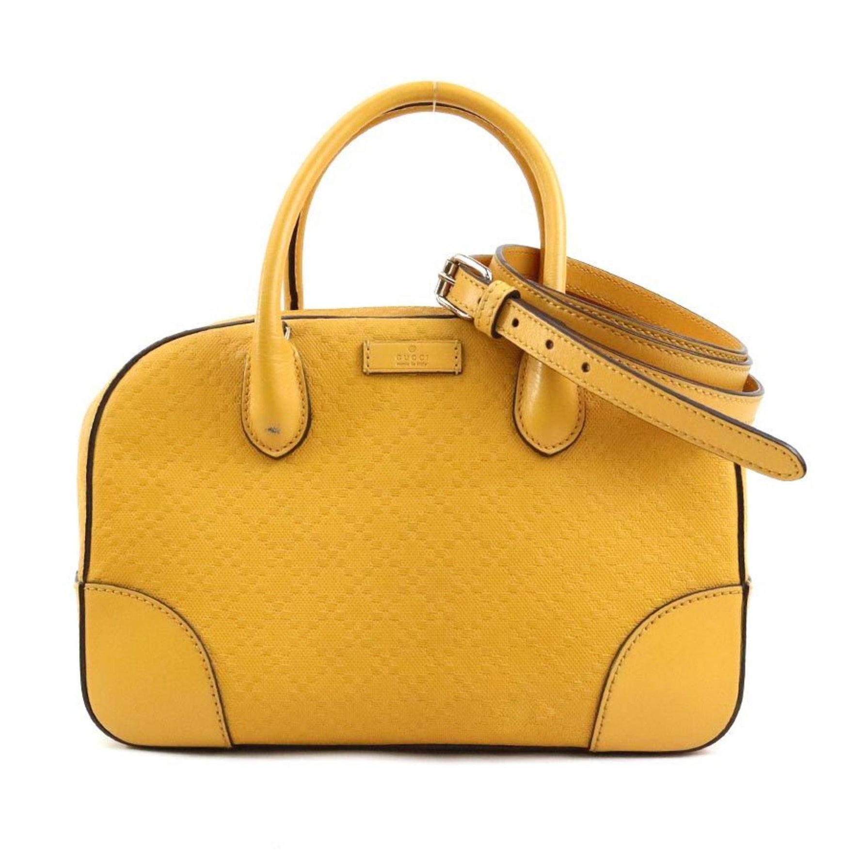GUCCI Handbag Shoulder Bag Diamante Leather Gold