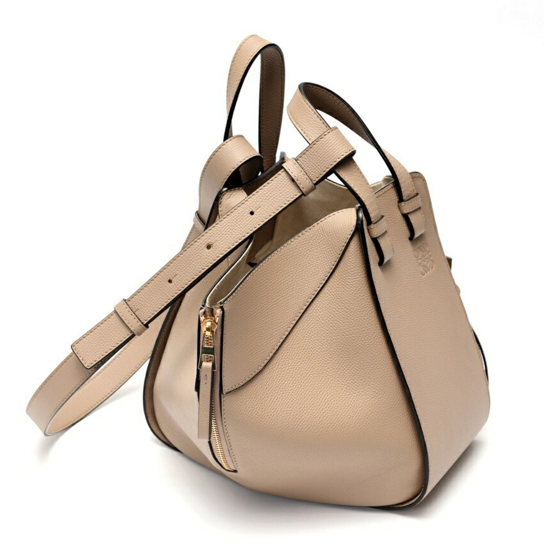 LOEWE Hammock Bag Small Shoulder Calf Greige