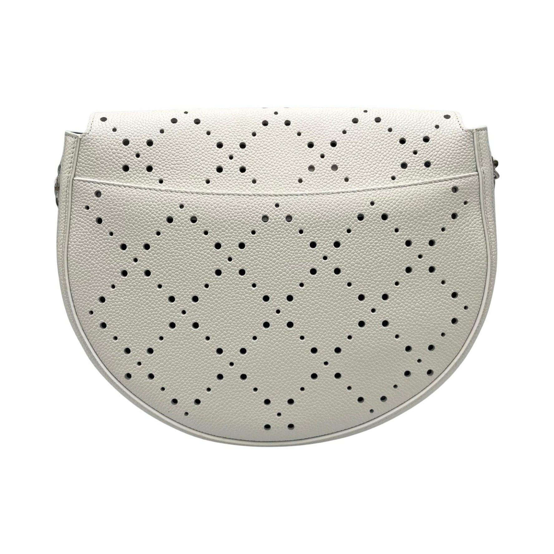 CHANEL Shoulder Bag with Punching Chain, Matte Caviar Leather