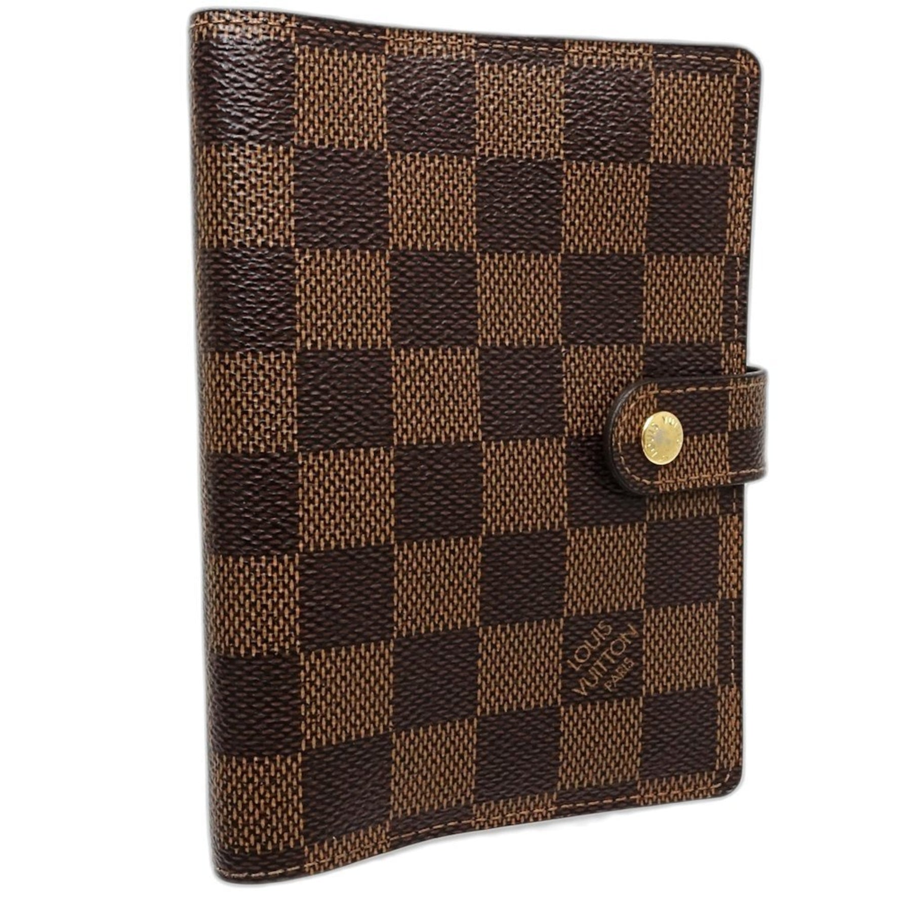 LOUIS VUITTON Damier Ebene Planner Cover with Initials