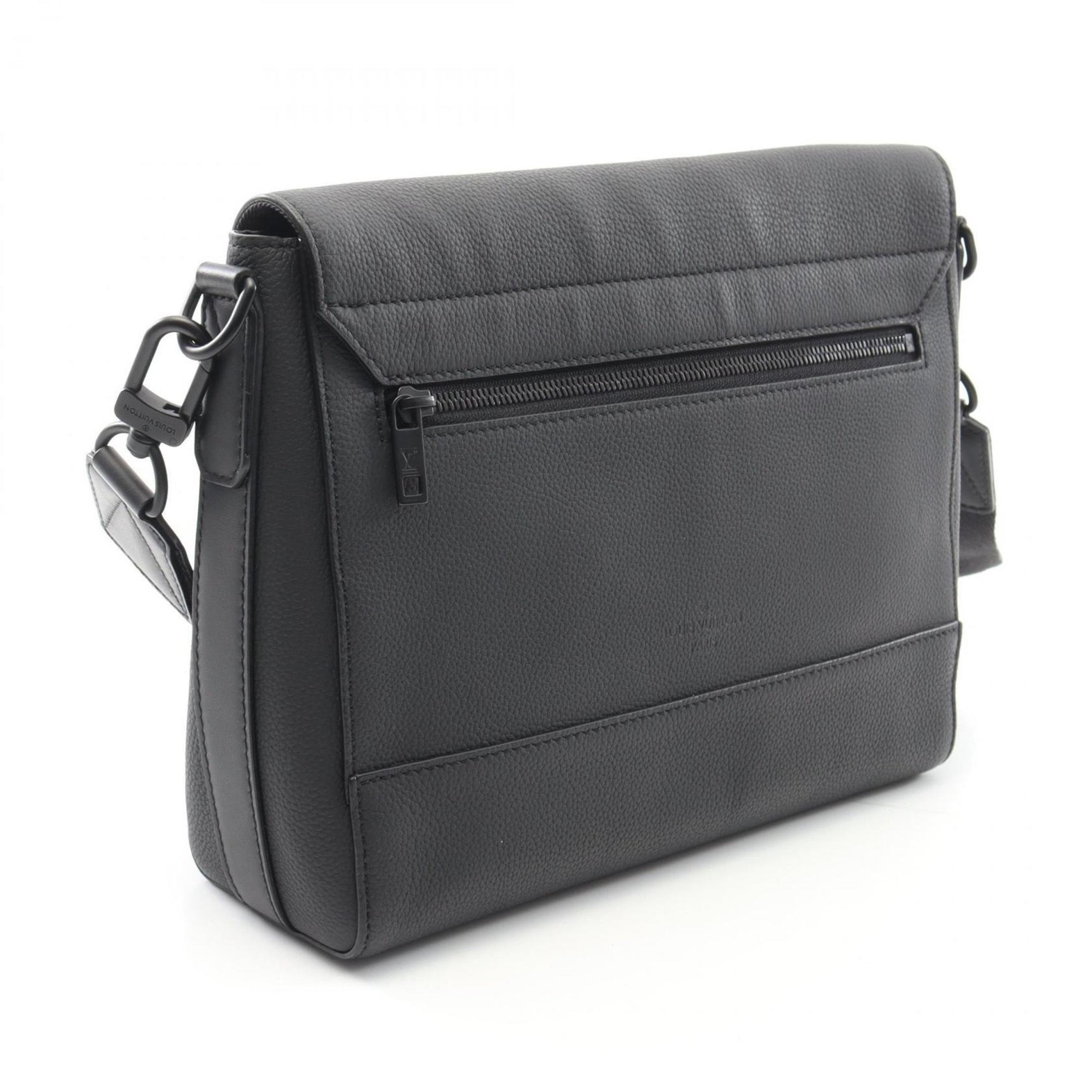 Louis Vuitton Take Off Messenger Shoulder Bag, Leather, Black