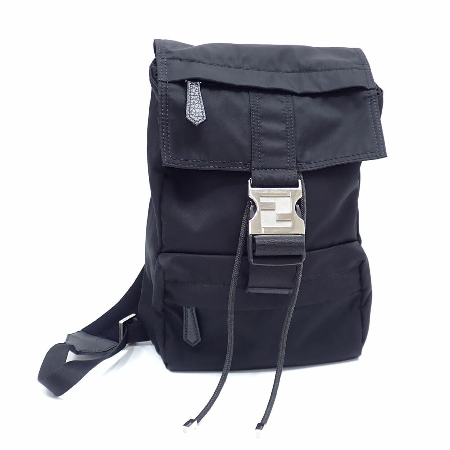 Fendi Fendines Small Body Bag in Nylon and Leather with Econyl Finish