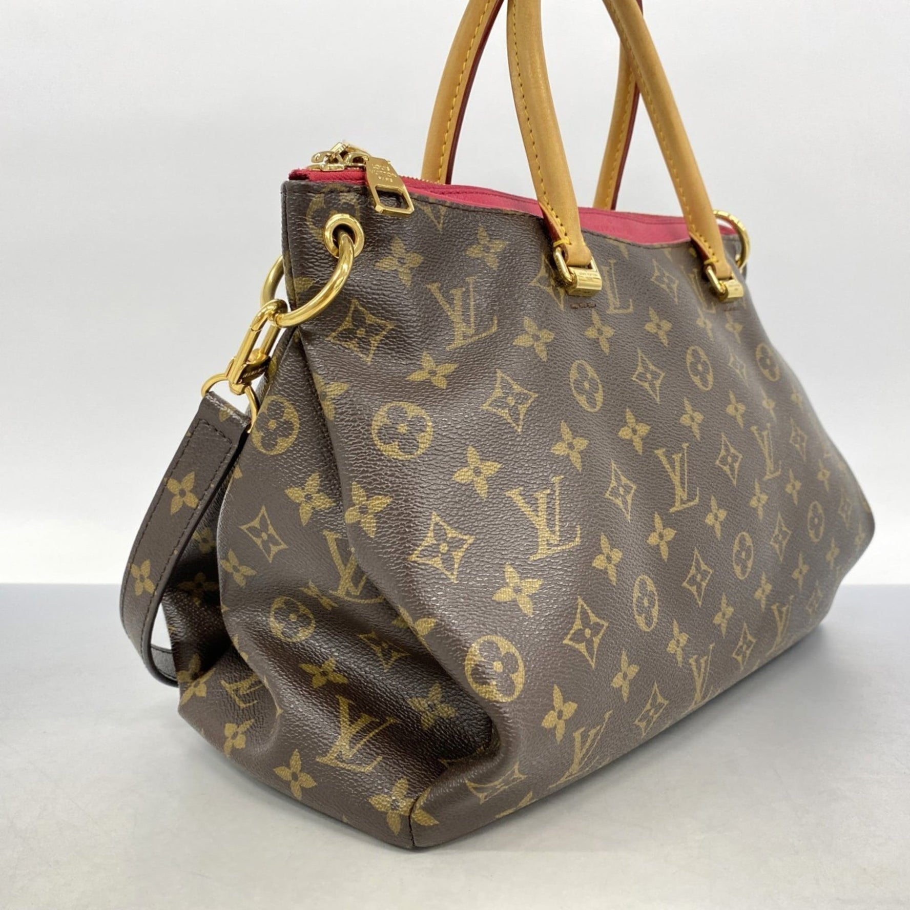 Louis Vuitton Monogram Pallas Handbag Brown Dahlia Bag