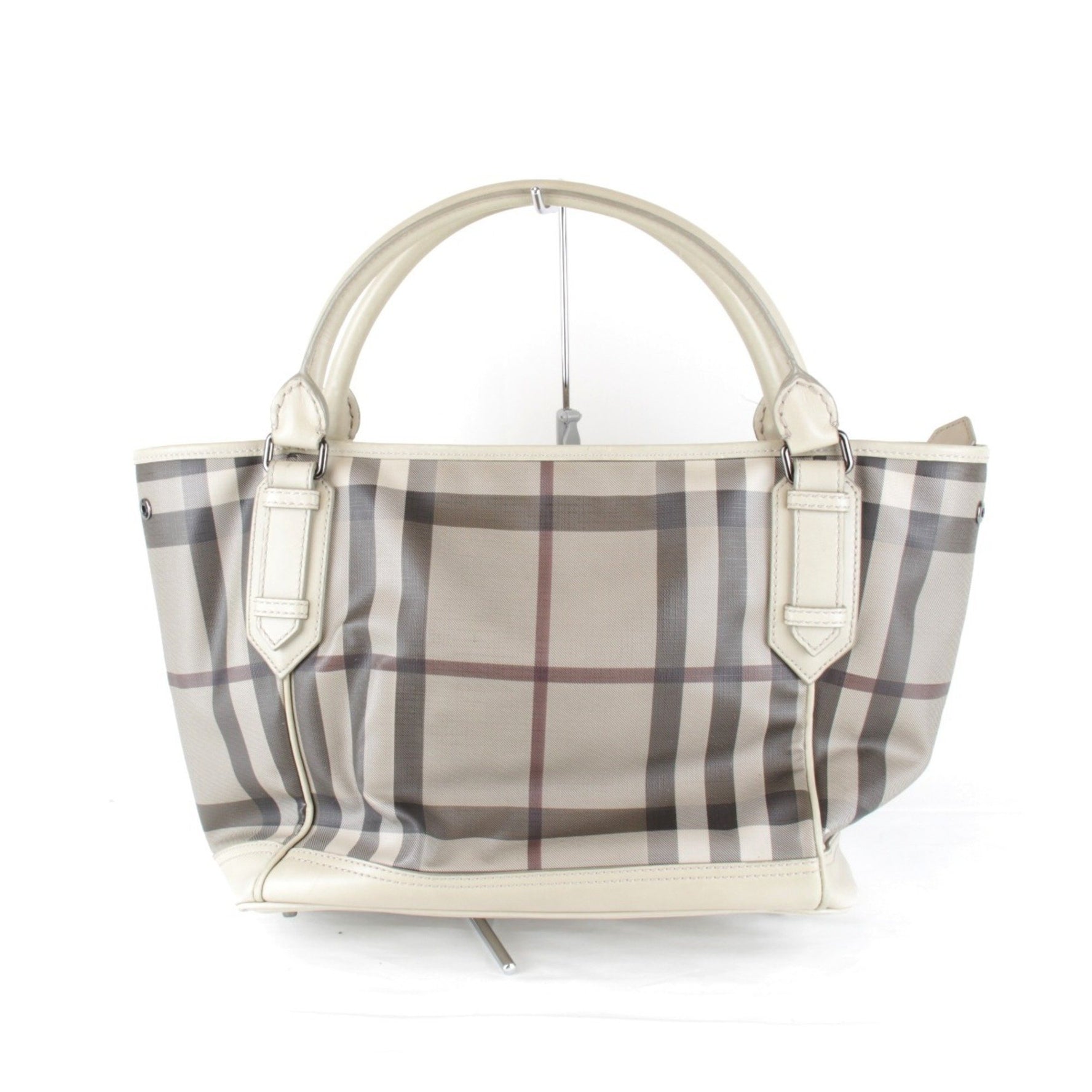 BURBERRY Handbag Check Pattern Tote Bag