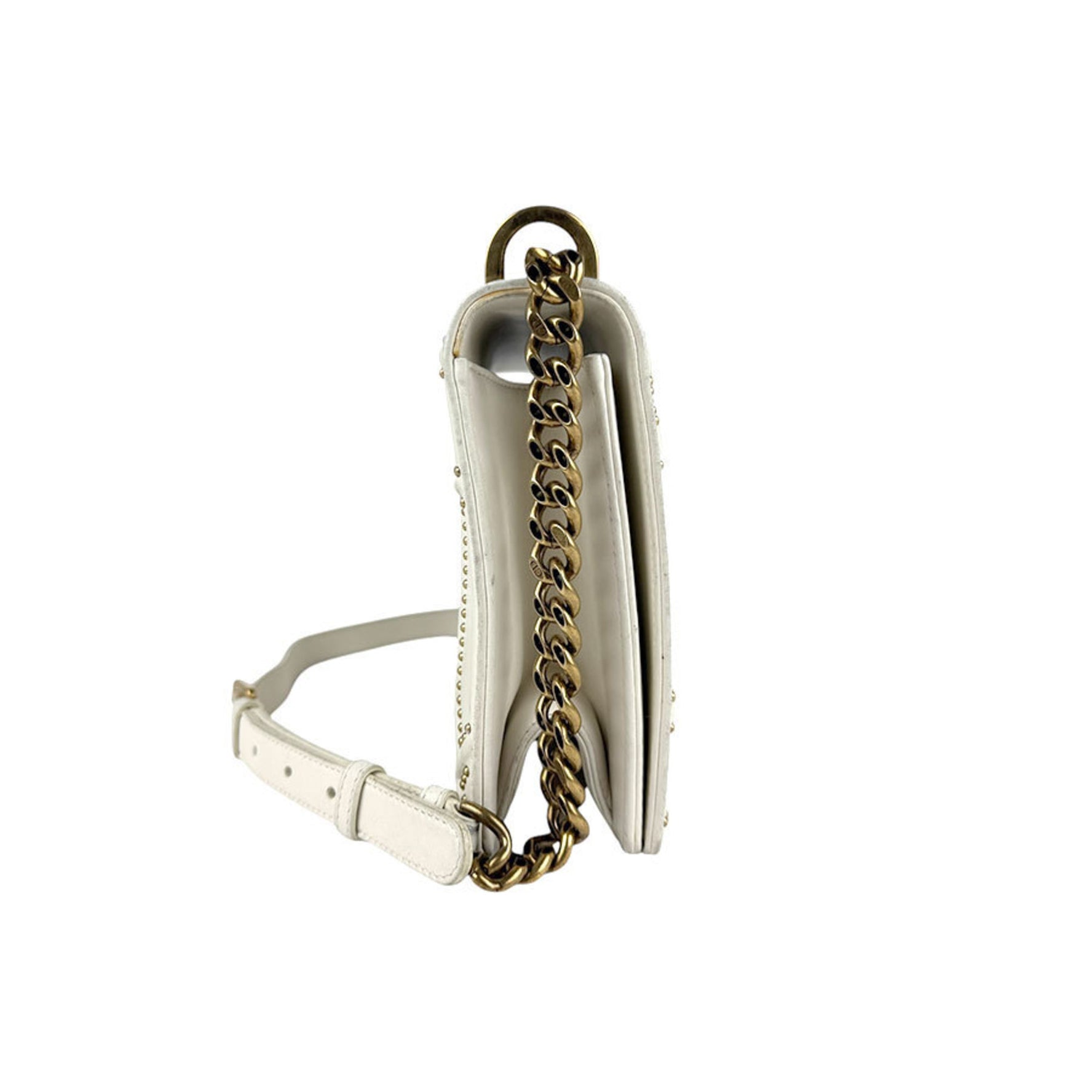 Christian Dior Shoulder Bag Diorama Leather Gold