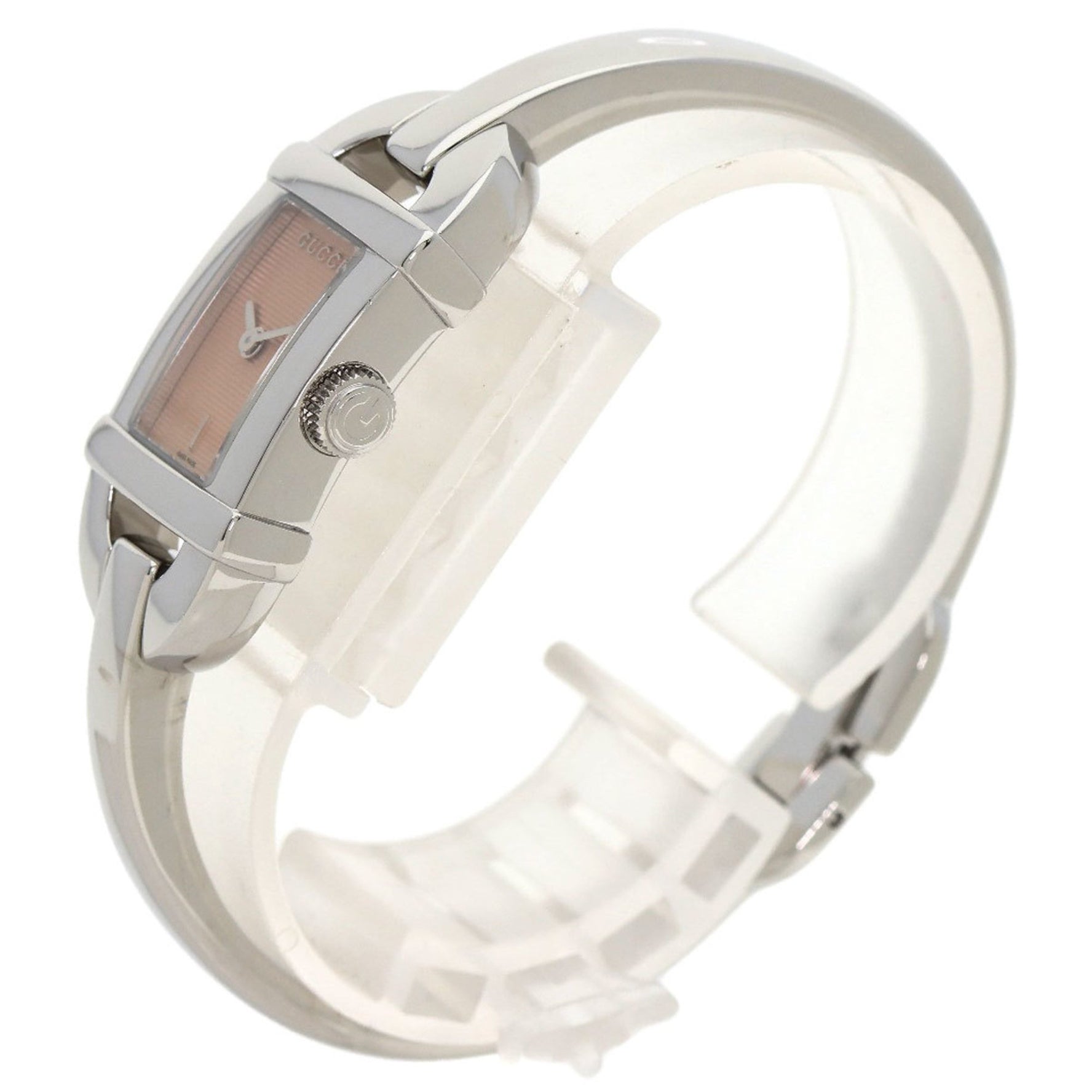 Gucci Square Face Watch Stainless Steel SS Ladies
