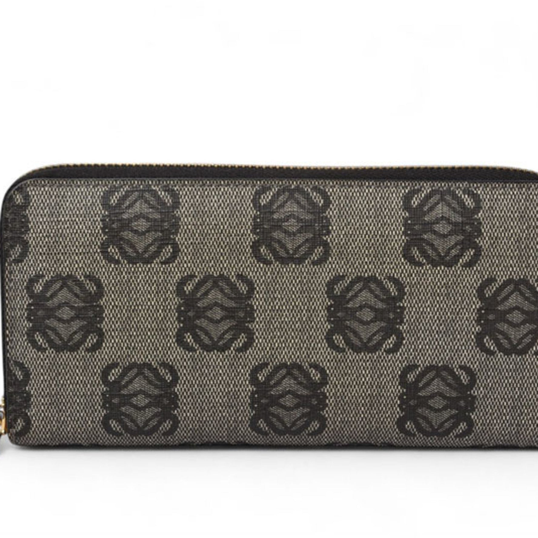LOEWE Wallet Long ZIP AROUND Anagram Gray Black