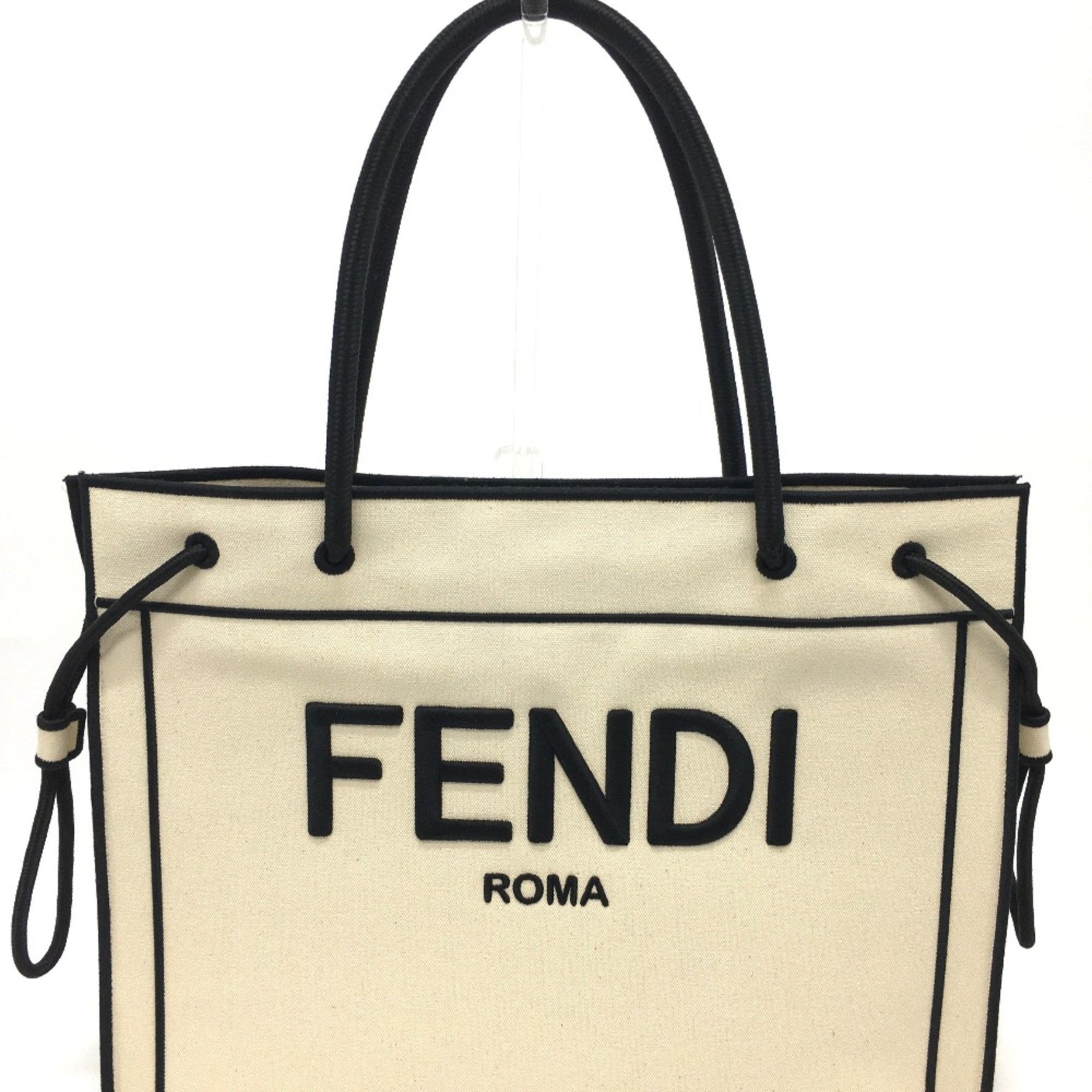 Fendi bag large Tote Bag Gresso Natural & Black x Black