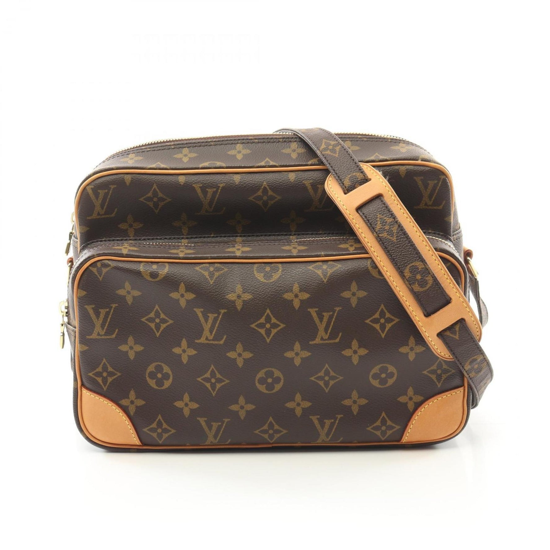 Louis Vuitton Nile Shoulder Bag Coated Canvas Leather Monogram