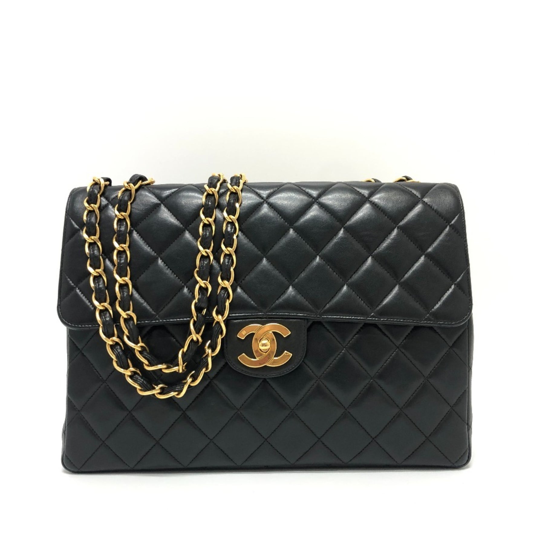 CHANEL Matelasse 30 W Chain Bag Handbag Shoulder Lambskin