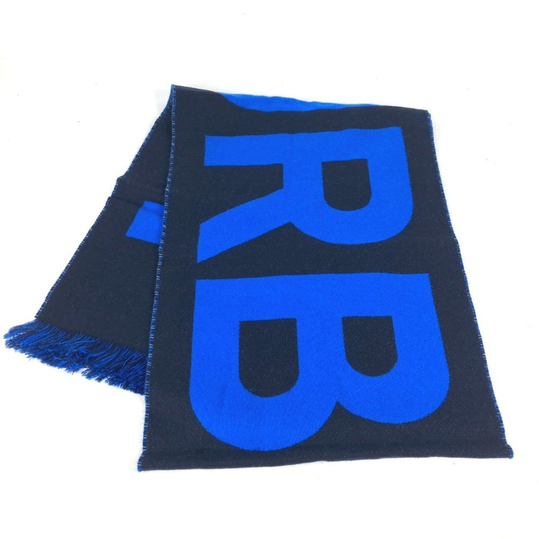 BURBERRY Wool Scarf Blue