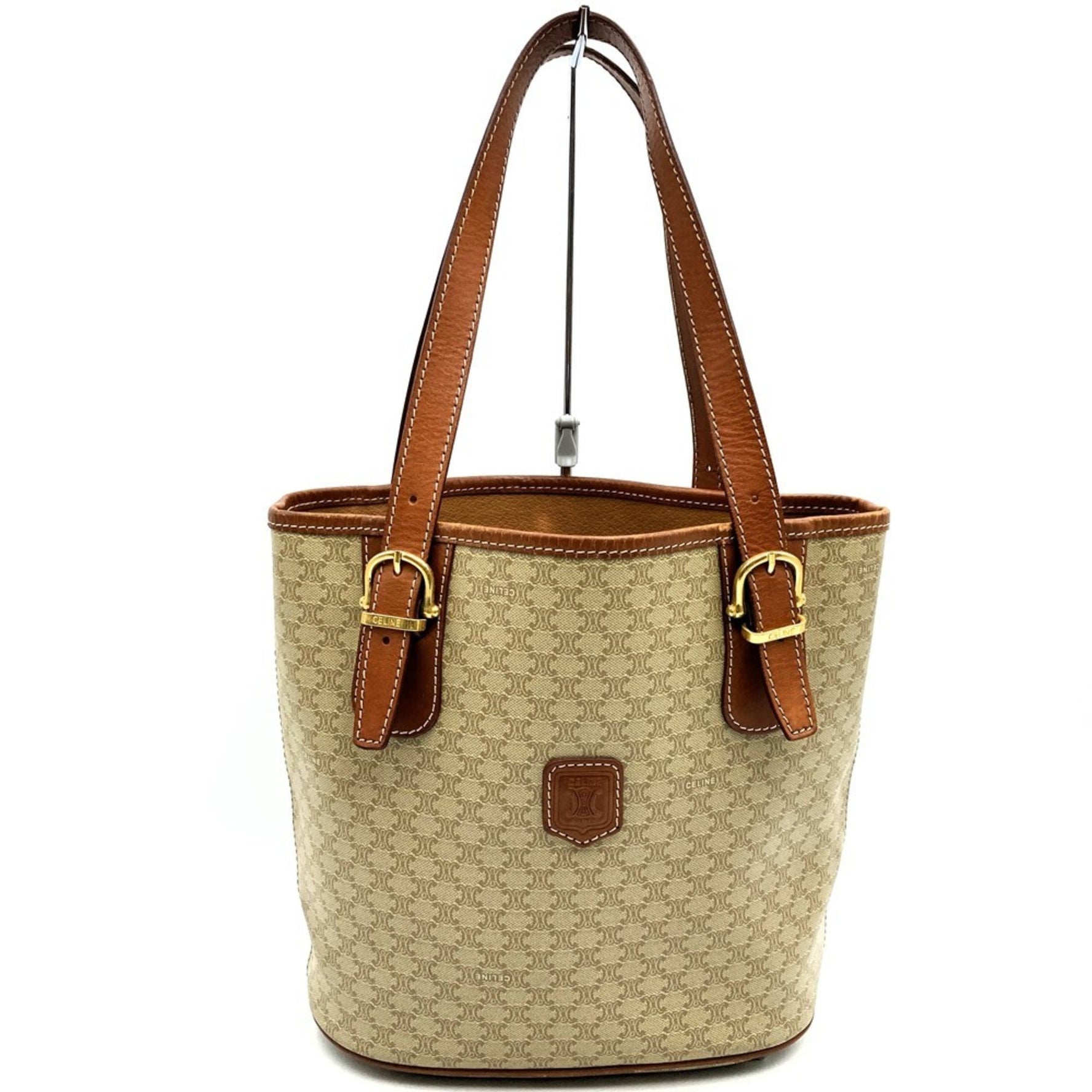 CELINE Macadam Tote Bag Shoulder Bag/Leather
