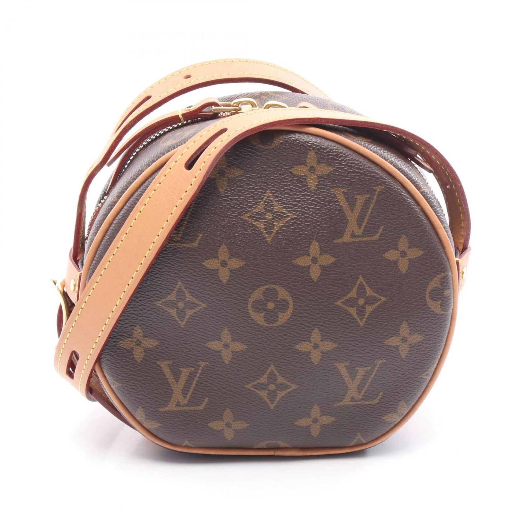 Louis Vuitton Boite Chapeau Souple PM Shoulder Bag in Coated Canvas and Leather with Monogram Design, Brown