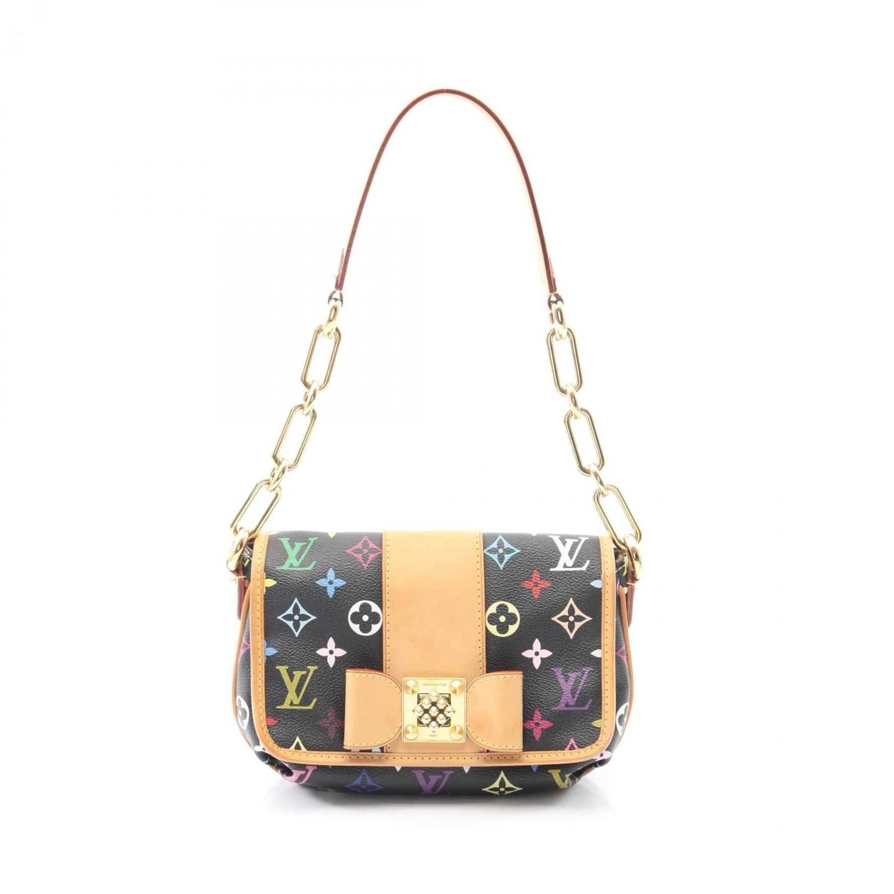 Louis Vuitton Patty Monogram Multicolore Noir Shoulder Bag, Coated Canvas and Leather, Black
