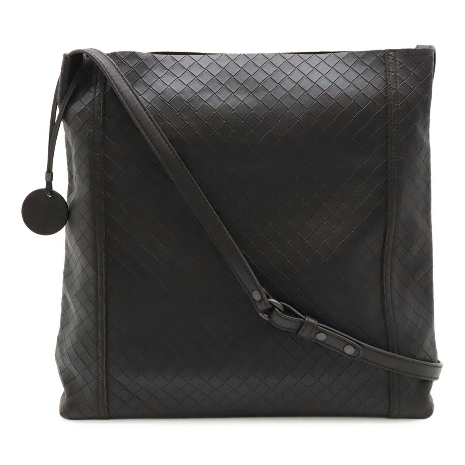 BOTTEGA VENETA Bottega Veneta Intreccio Mirage Shoulder Bag Leather Dark Brown