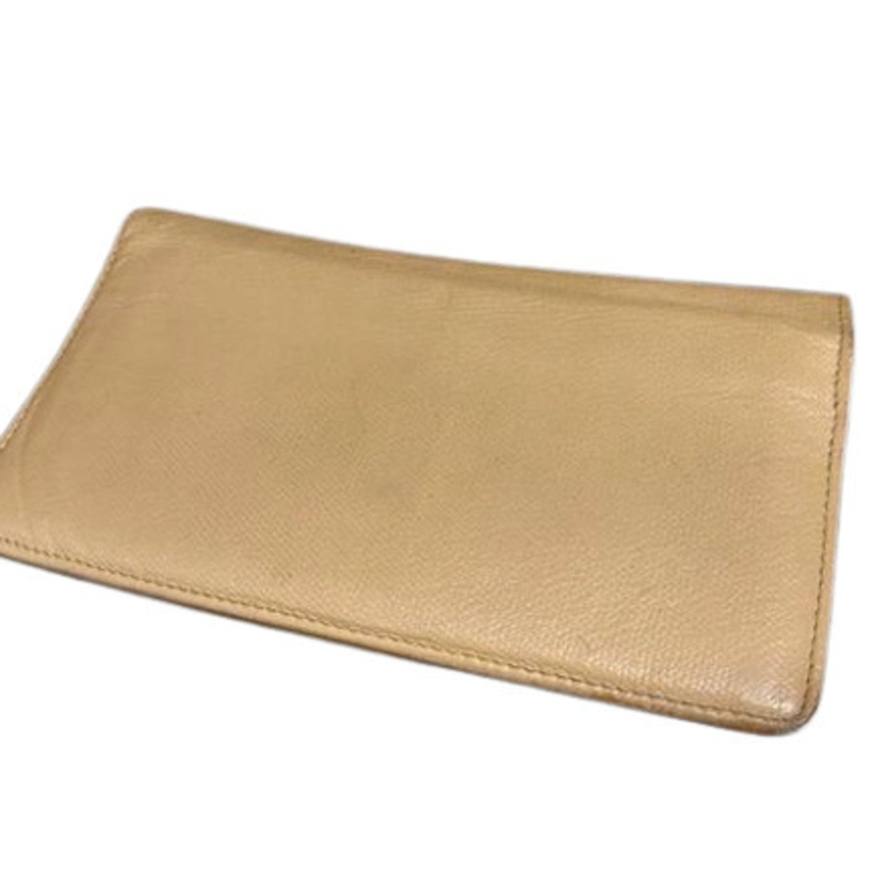 CHANEL Bi-fold Long Wallet Leather Coco Mark Button