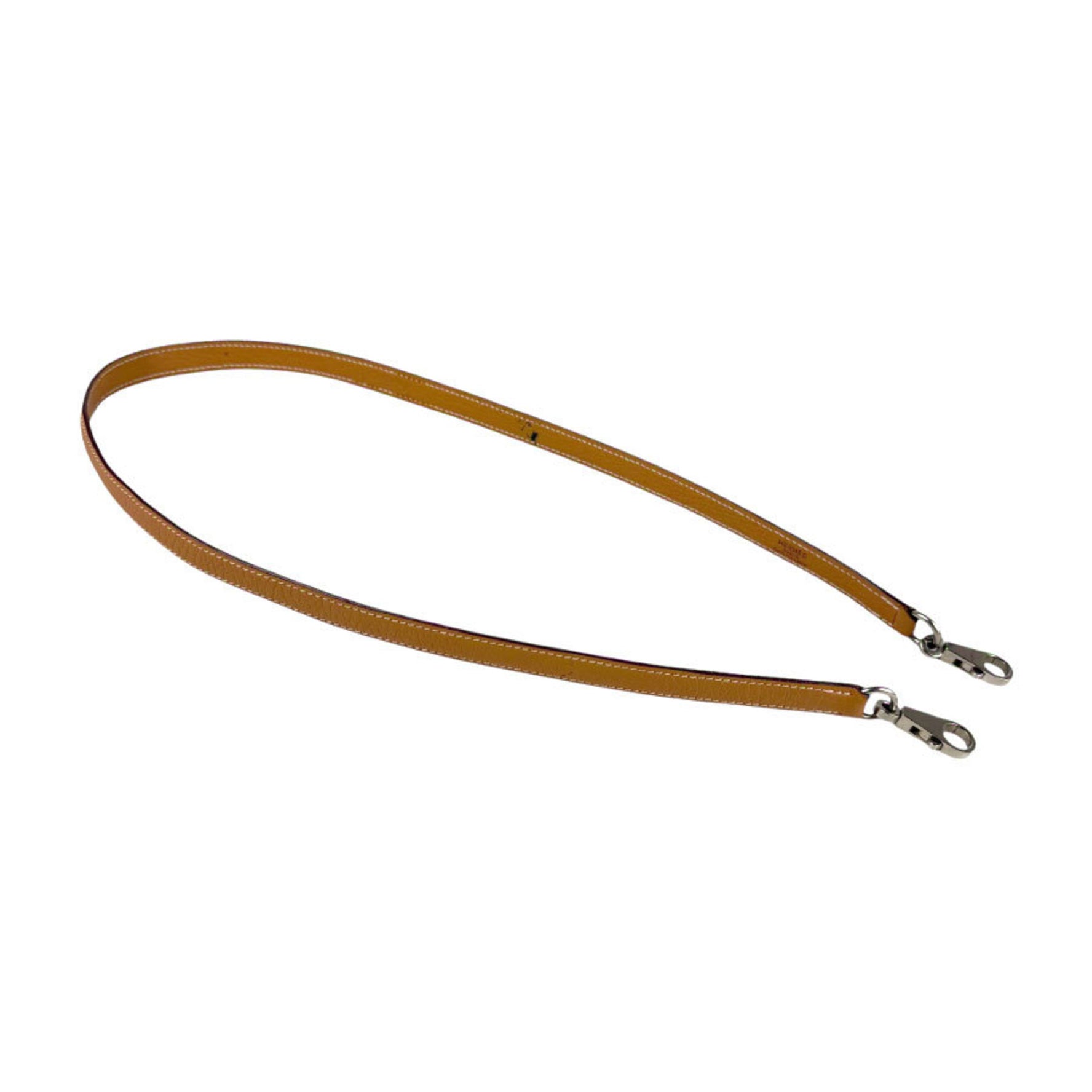 Hermes shoulder strap for Kelly and Bolide, Taurillon Clemence, natural sable, silver, men women