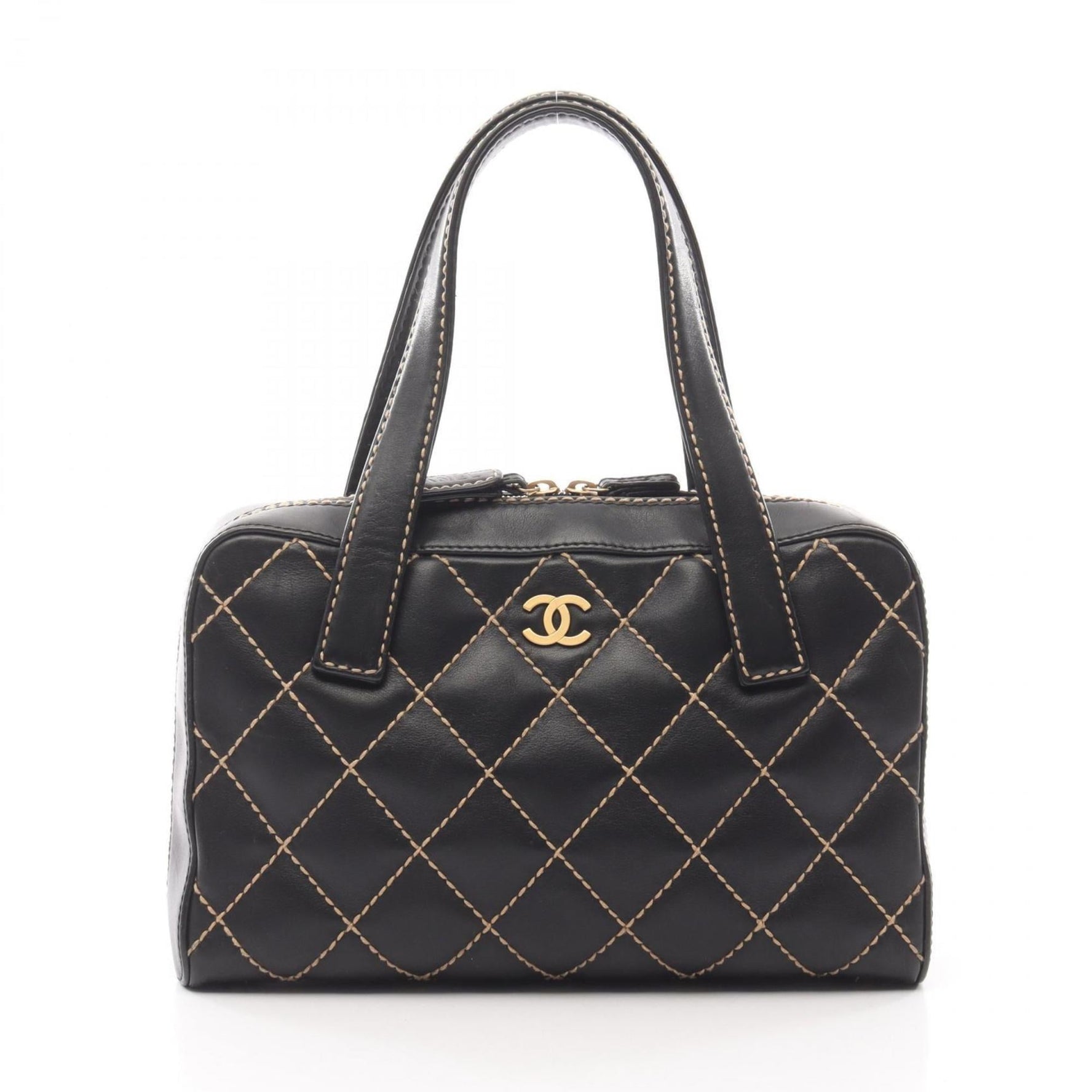 CHANEL Wild Stitch Handbag, Leather