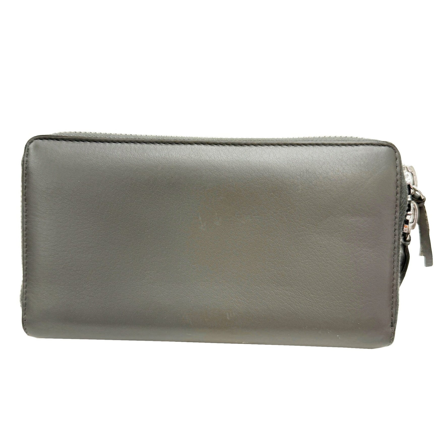 BALENCIAGA Paper Continental Wallet Round Men's Long Leather Grey