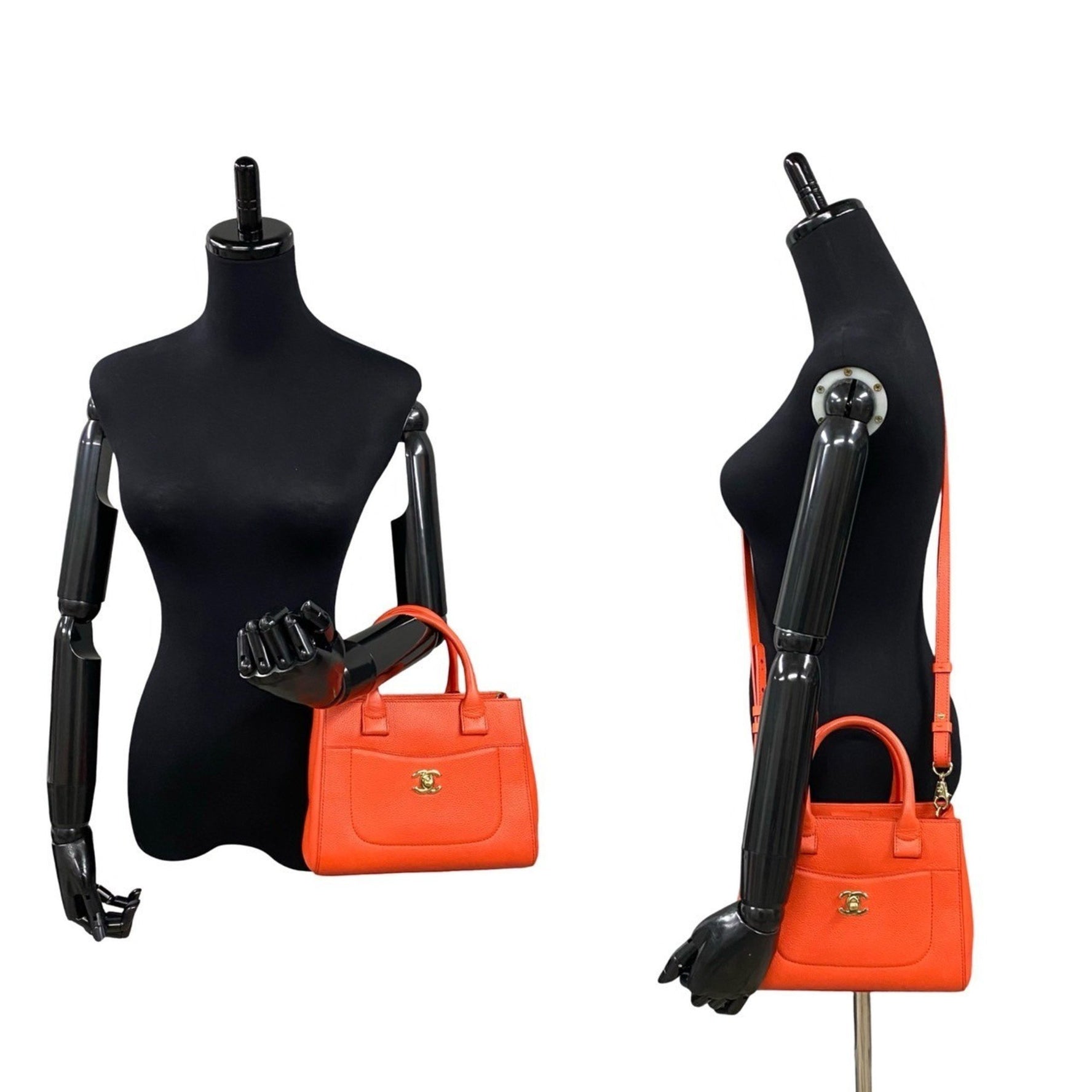 CHANEL Neo Executive Small Caviar Leather Shoulder Handbag