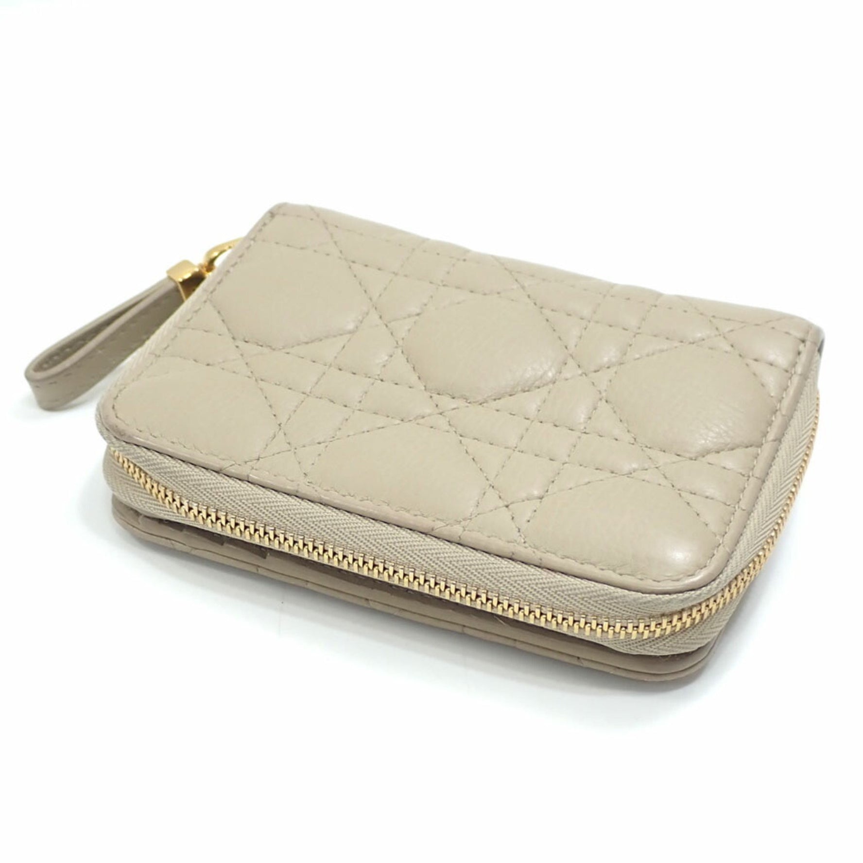 Christian Dior Caro Scarlett Bifold Wallet in Calfskin Leather