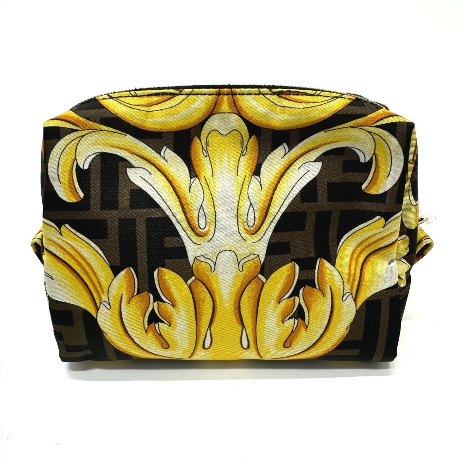 FENDI Versace collaboration FENDACE Zucca pouch nylon brown