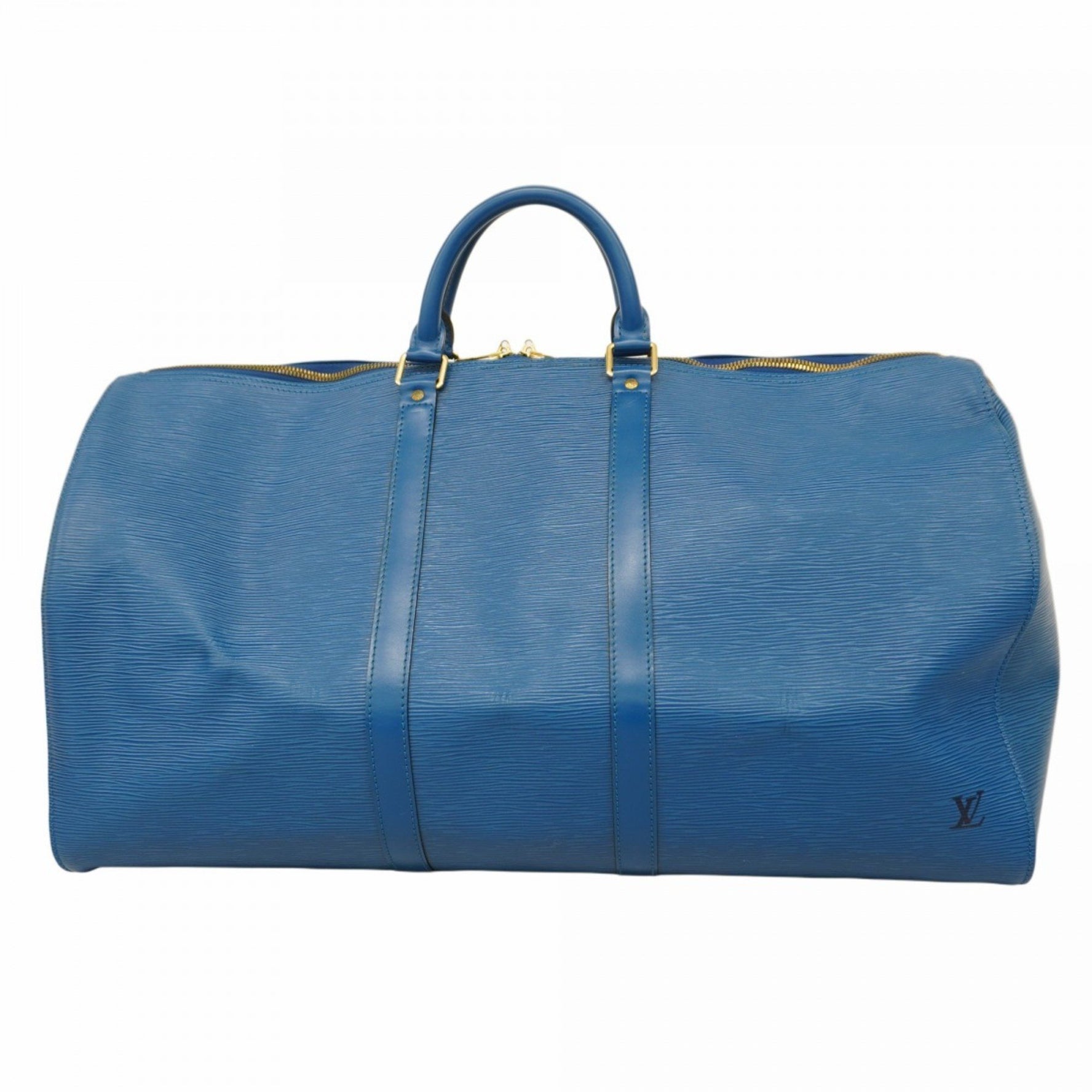 Louis Vuitton Epi Keepall 55 Boston Bag Toledo Blue