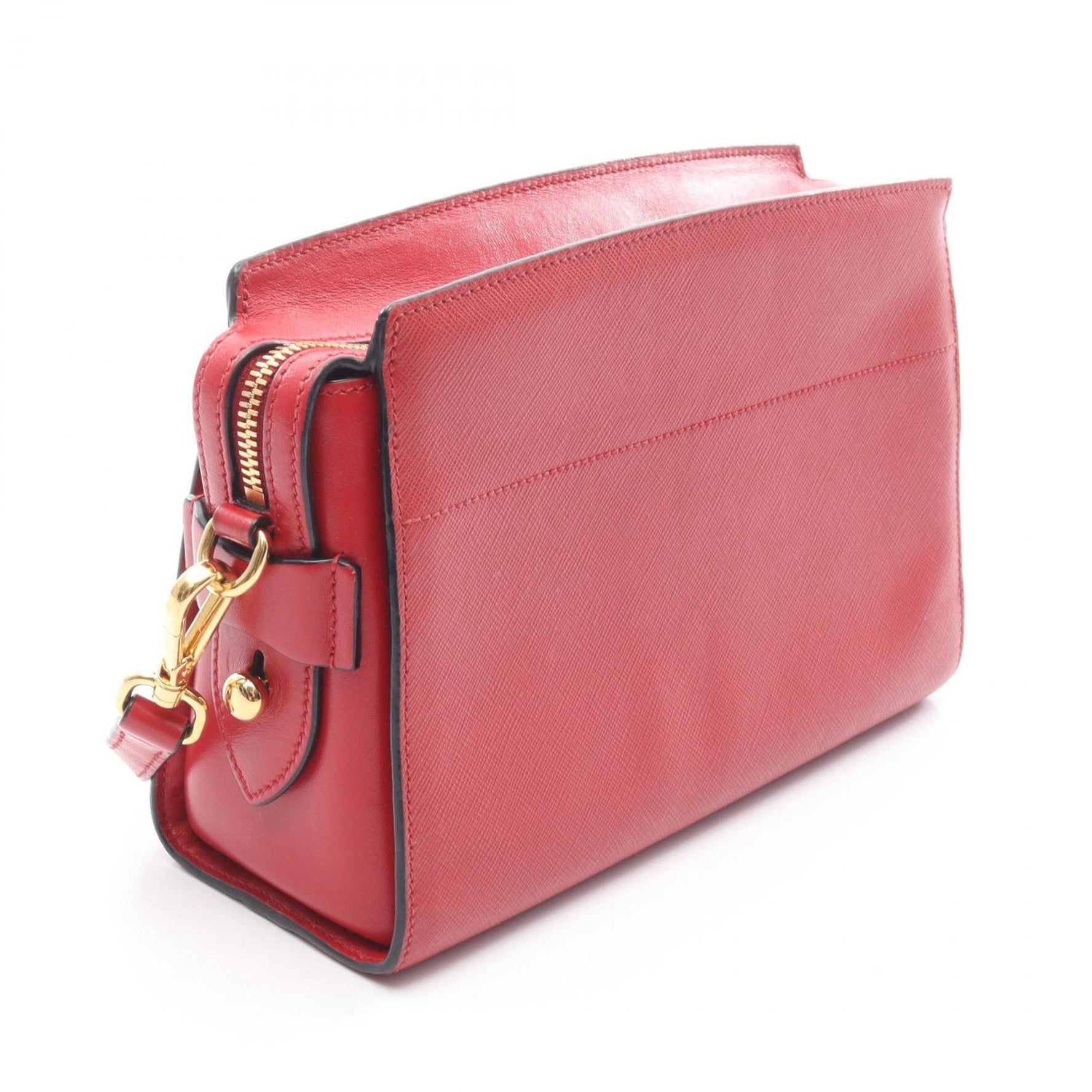 Prada SAFFIANO+SOFT C Shoulder Bag in Saffiano Leather, Red