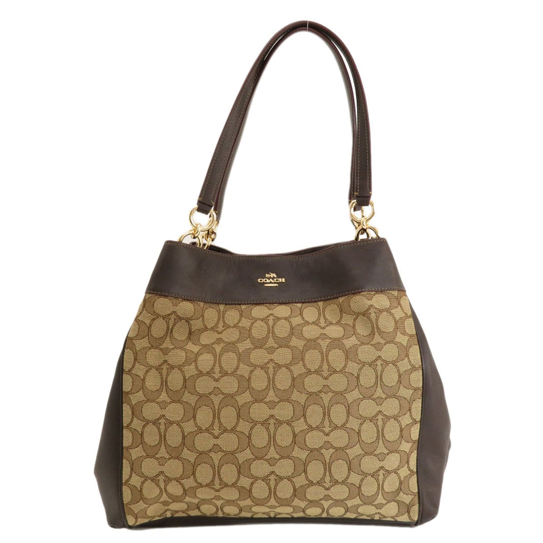 Coach Signature Tote Bag Canvas/Leather