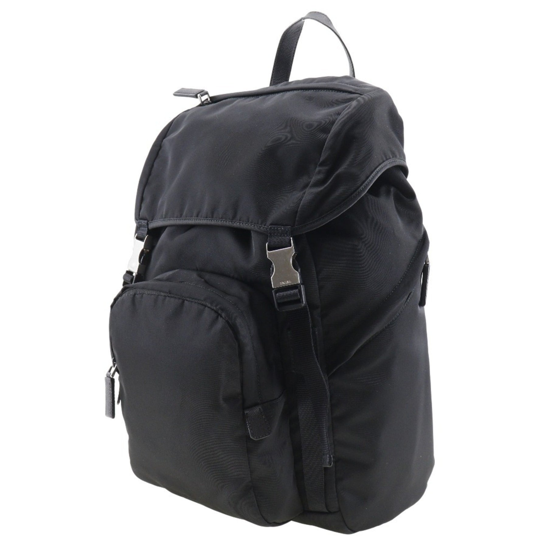 PRADA Rucksack/Daypack Nylon NERO Shoulder Bag Flap Men's